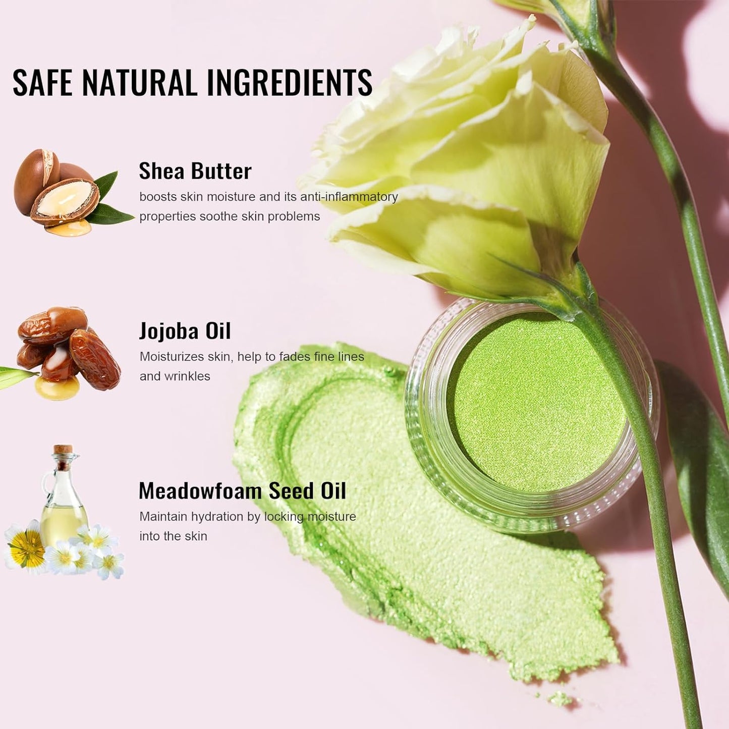 Oulac Shimmer Cream Eyeshadow also for Highlighter Blendable Eye Shadow Waterproof&Long Lasting with Moisturizing Formula Soft Shimmer Eye Make-up,Vegan & Cruelty-Free,6g P06