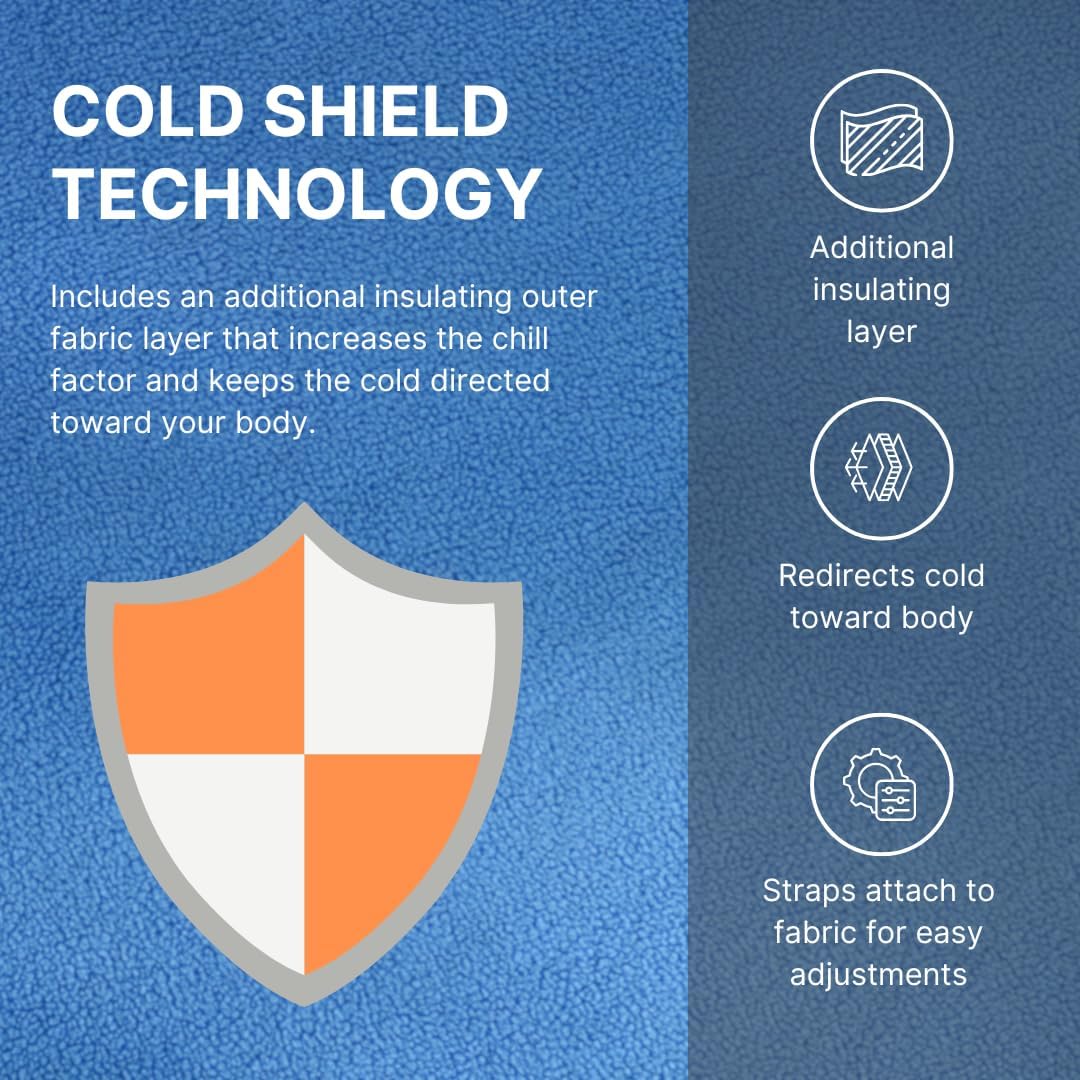 FlexiKold Reusable Gel Ice Pack with Straps – Cold Compress Pack for Injuries – Flexible Medical Ice Wrap for Back, Shoulders, Legs, Knees, Sciatica, Muscle Pain – Half Size