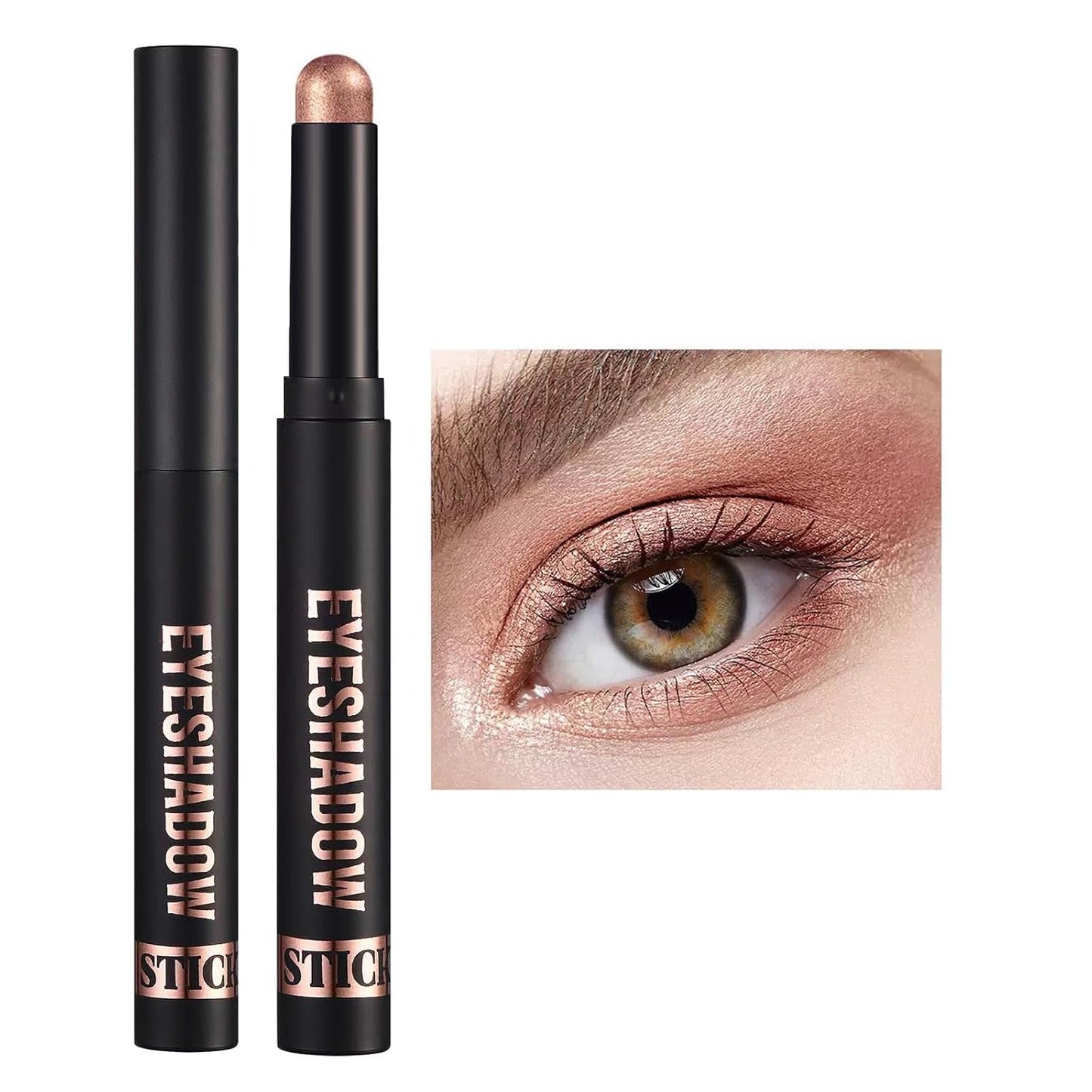 Cream Eyeshadow Stick Blendable Shimmer Eyeshadow Long Lasting High Pigment Eye Shadow Sticks,Waterproof Hypoallergenic eyeshadow Pencil (10#)