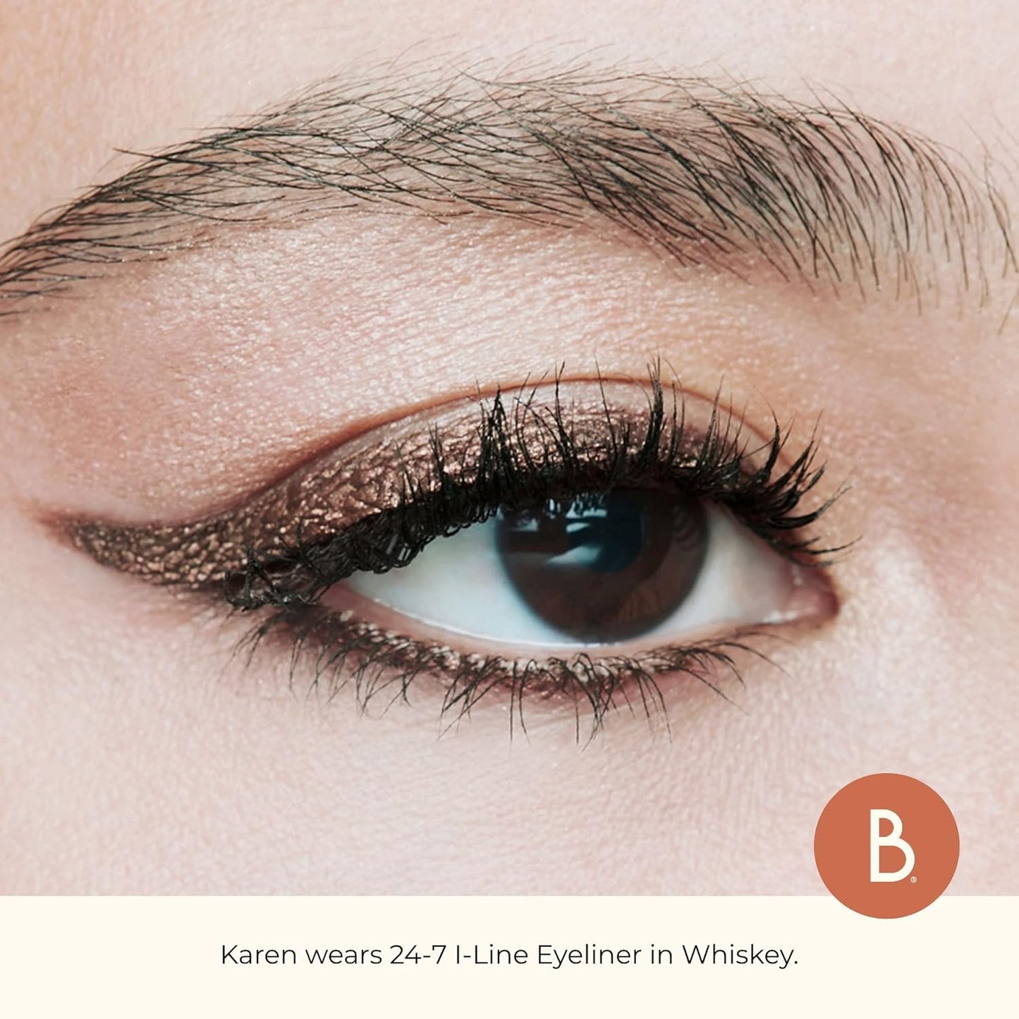 Beauty For Real I-Line 24-7 Waterproof Gel Eyeliner, Whiskey, Golden Brown Bronze, Cruelty Free Blendable Gel Formula for Precision Application, 0.01oz