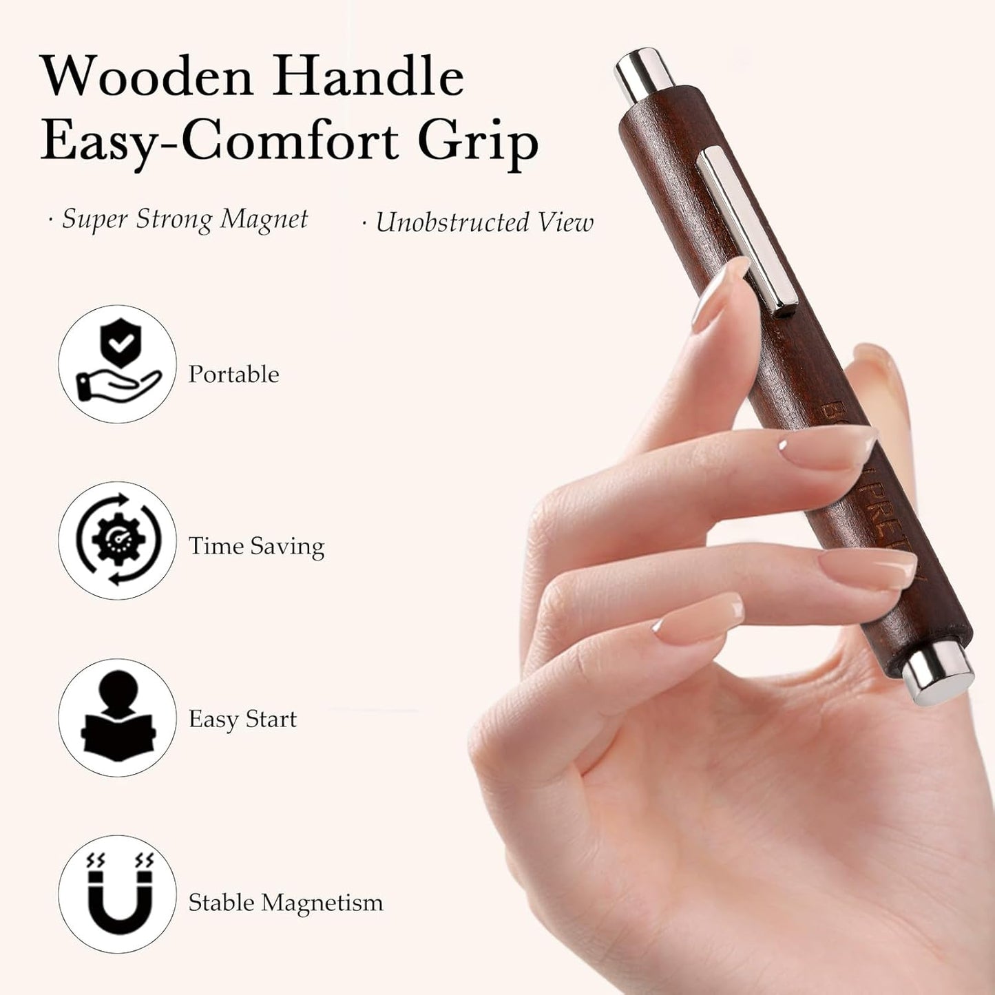 BORN PRETTY 3 in 1 Nail Magnet, Multifunctional Cat Magnetic Eye Nail Polish Magnet Pen, 3D Magnetic Nail Polish Stick for Home DIY, Salon, Studio Nail Art Design Tools