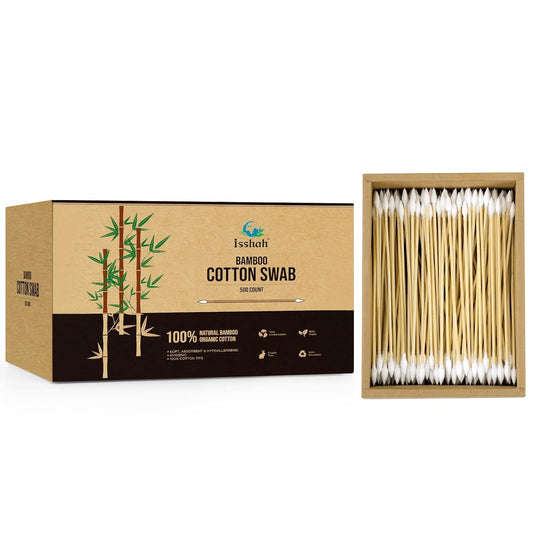 Gun Cleaning Swabs, Double-Ended 6'' Pointed Tip, Biodegradable Bamboo Cotton Buds 500 Count
