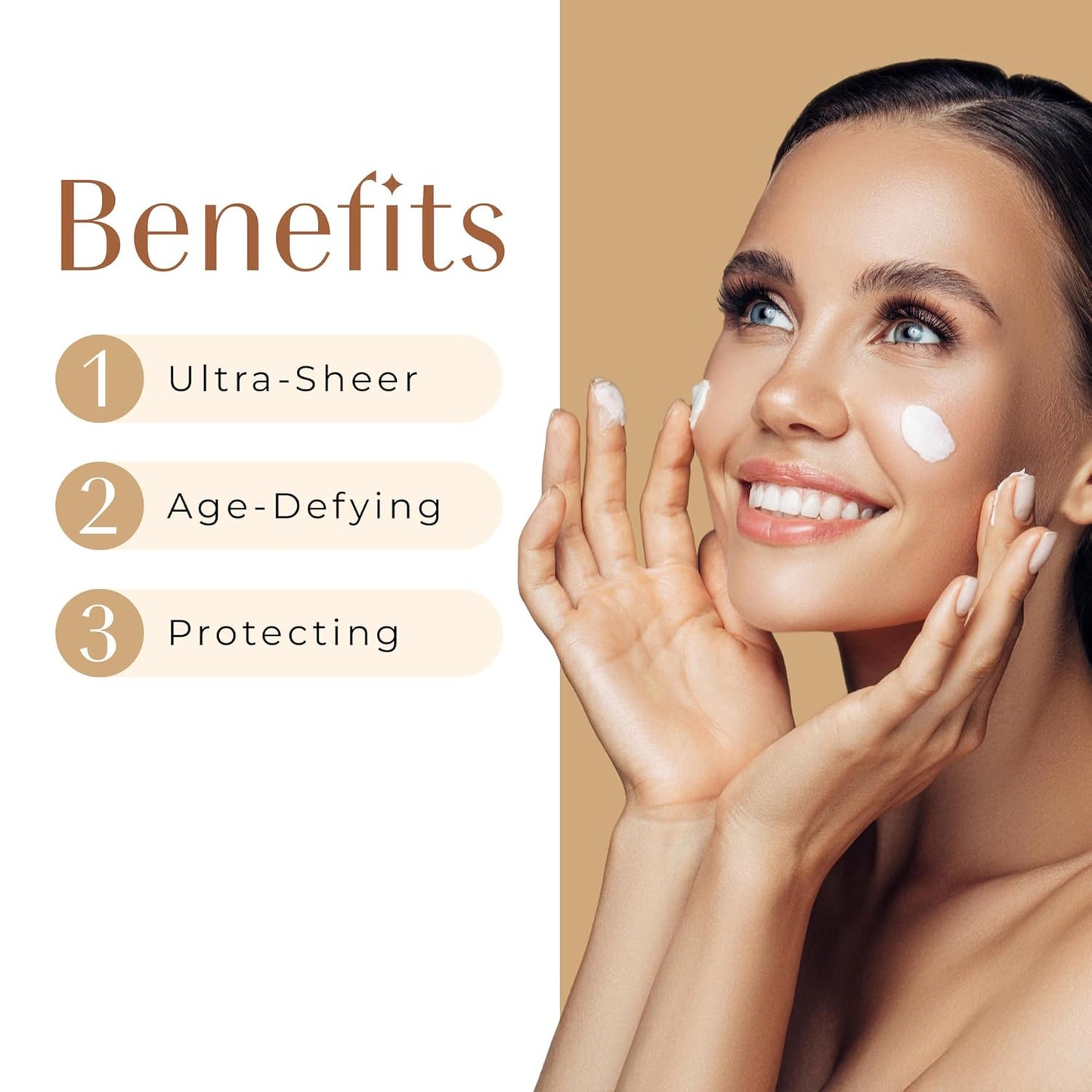 In The Spotlight SPF 50 Sun Protection and Skincare Enhancer, Facial Skin Care Product with Hyaluronic Acid, Sun Screen Protector for Faces, Personal Face Sunscreen Regimen