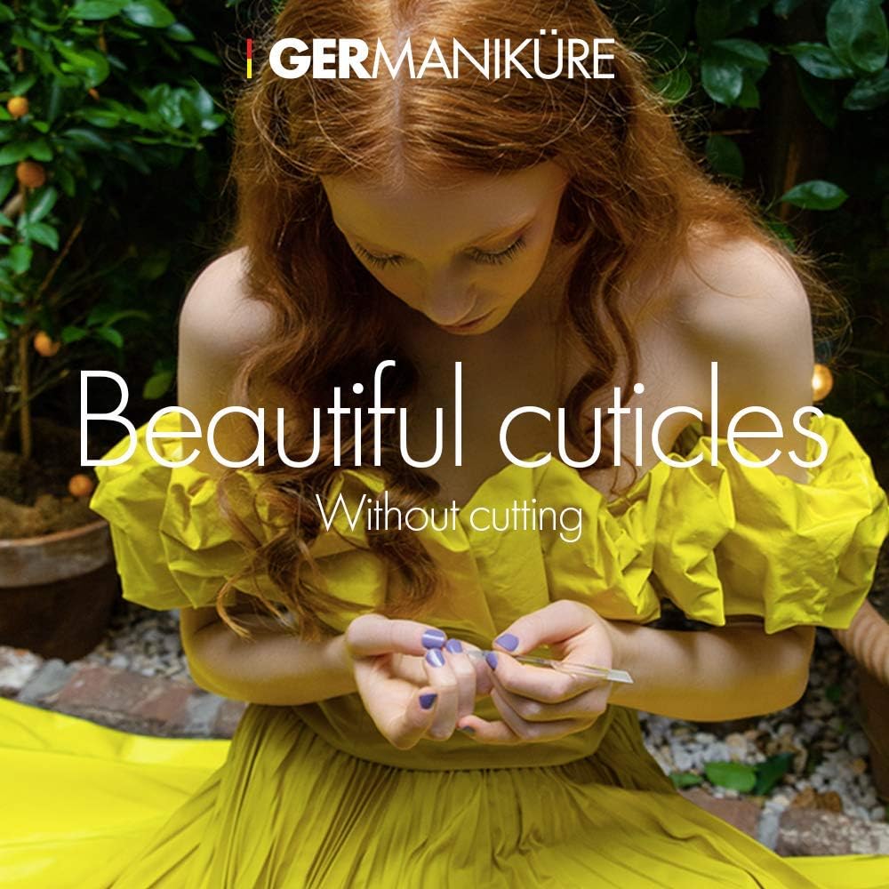 GERMANIKURE 2 Pc Glass Bundle - Crystal Glass Cuticle Stick & Hug The Dog Nail File Set in Suede Sleeves – Handmade in Czech Republic – Professional Manicure Supplies – Cuticle Pusher, Callous Remover