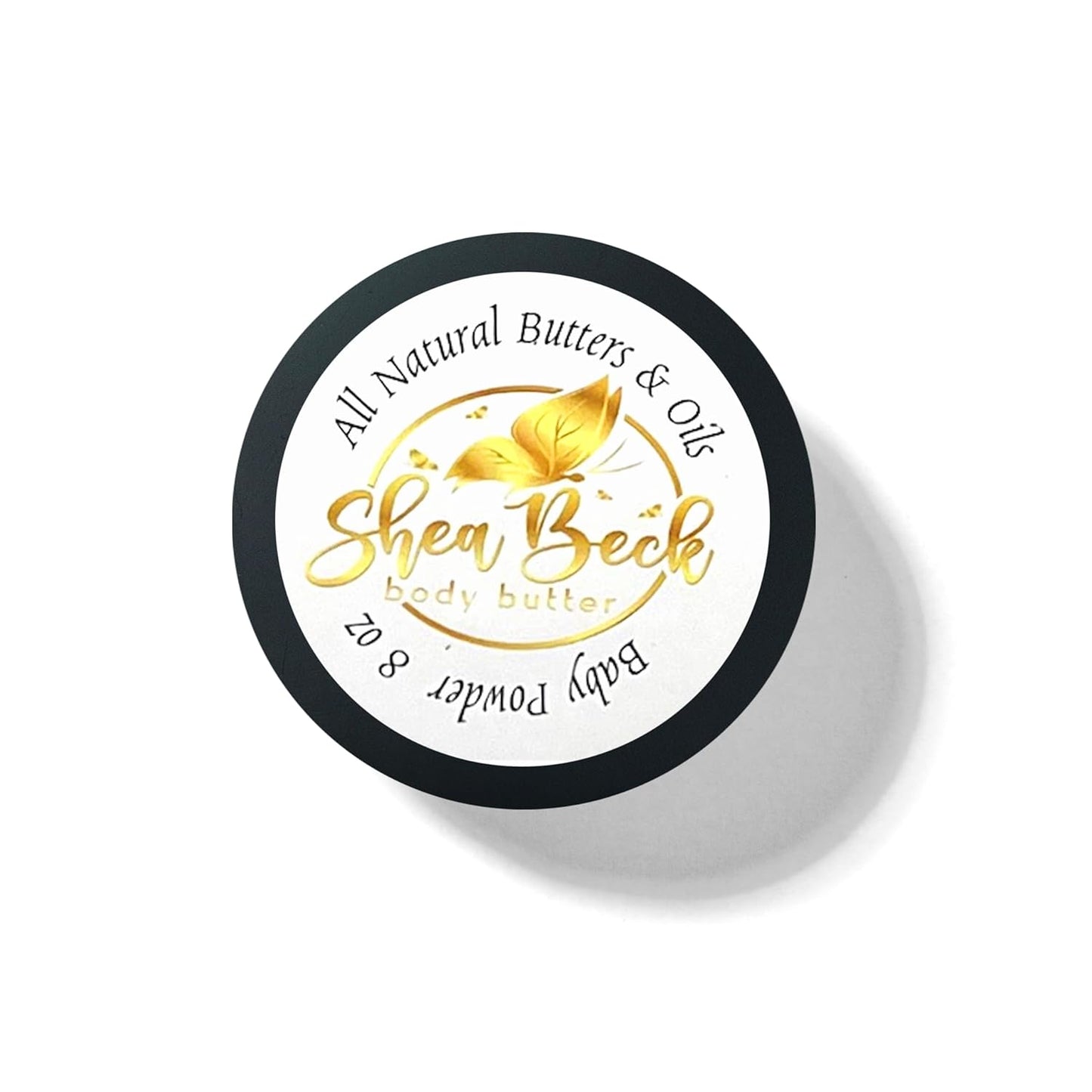 Body Butter Blend: Natural Shea, Cocoa, & Mango w/Jojoba Oil for Radiant Skin and Beard | Moisturizing (8 Oz, Baby Powder)