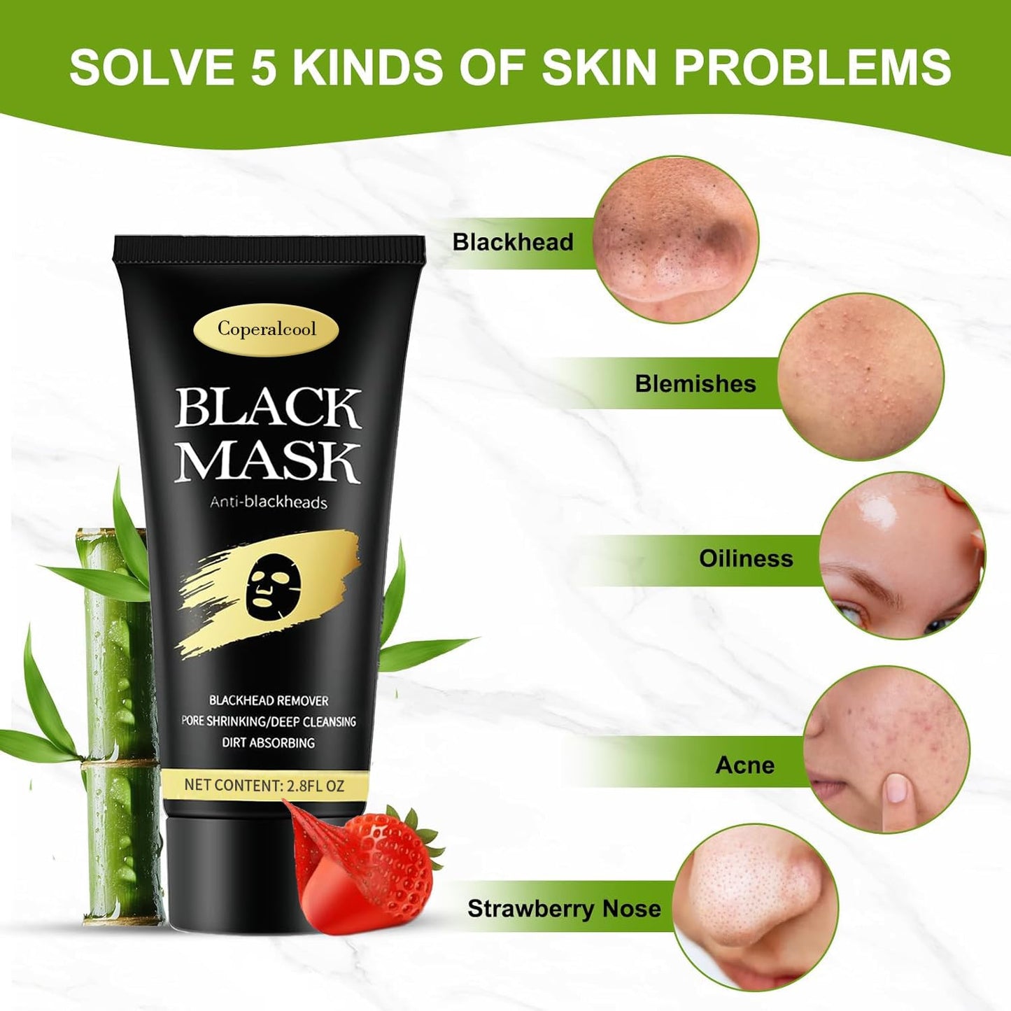 Blackhead Remover Mask, Charcoal Peel Off Face Mask | Charcoal face Mask for Deep Cleansing Dirts, Pores, Acne, Skin Oil and Blackheads | Suitable for all skin types for boys and girls(2.8 Fl Oz)