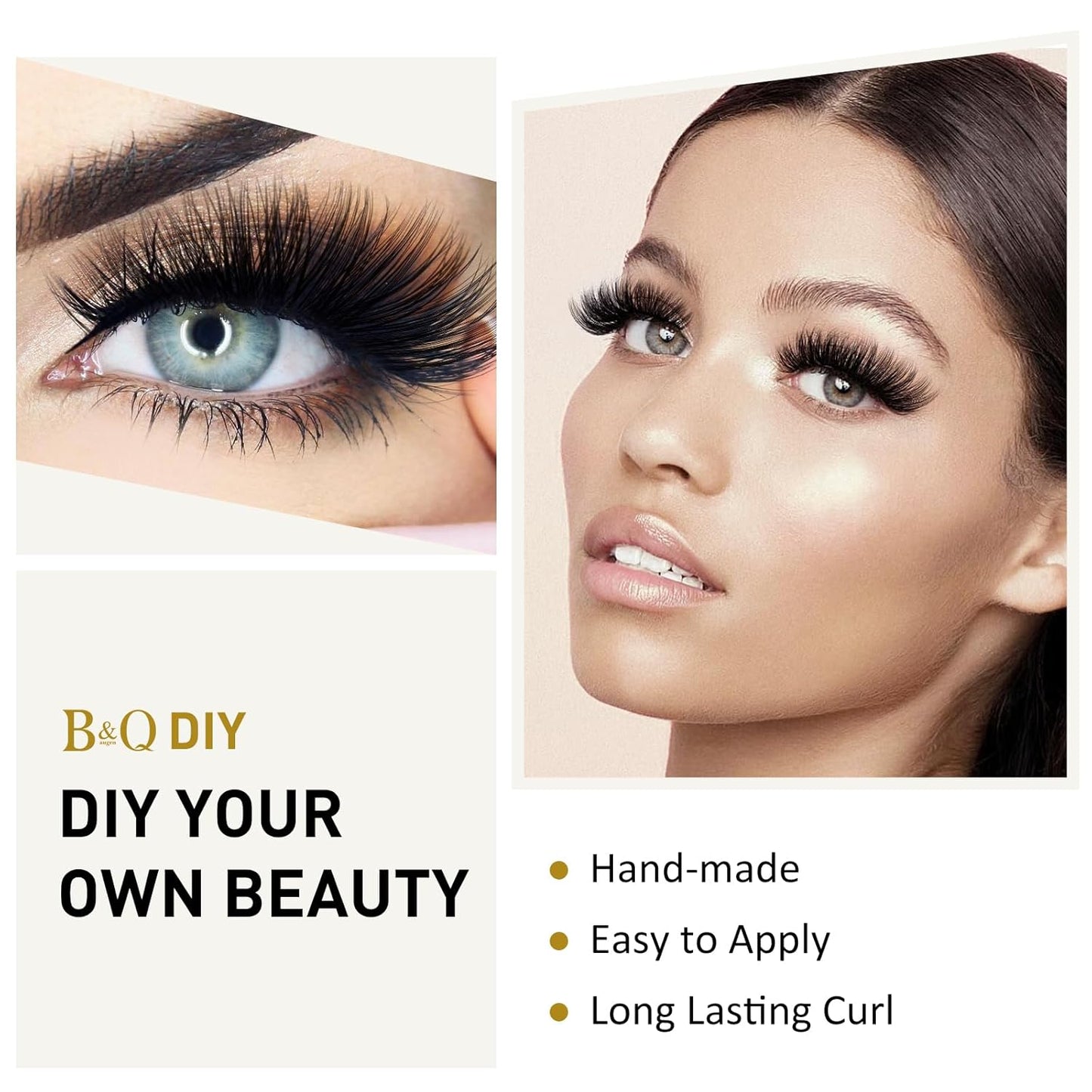 Lash Clusters B02 C Curl 12mm DIY Eyelash Extensions 72 Clusters Lashes C D Curl B&Qaugen Mega Volume Individual Lashes Eyelash Clusters Extensions Individual Lashes Cluster DIY at Home (NM-C-12mm)