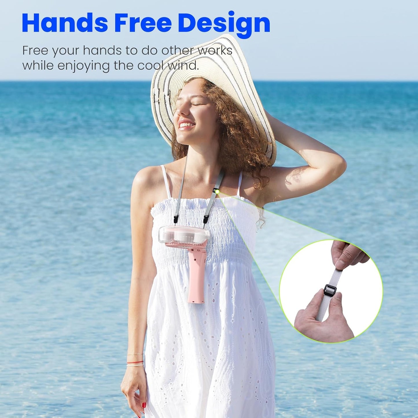 HandFan 2025 Upgraded Portable Misting Fan, Two Button Easy Operation, Handheld Rechargeable Mister Fan, Spray Water Mist Fans, Mini Electric Cooling Fans for Travel, Outdoors, Disney(Pink)