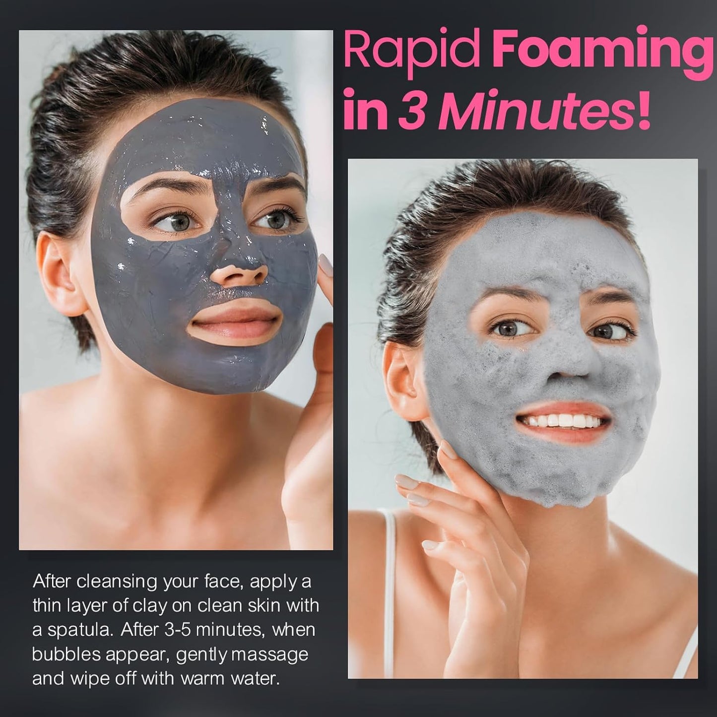 Carbonated Bubble Clay Mask -Exfoliation Face Mask | Detoxing Clay Mask for Blackhead Removal,Dull Skin,Skincare Facial Mask for Controlling Oil and Refining Pores,Mothers Day Gifts for Wife