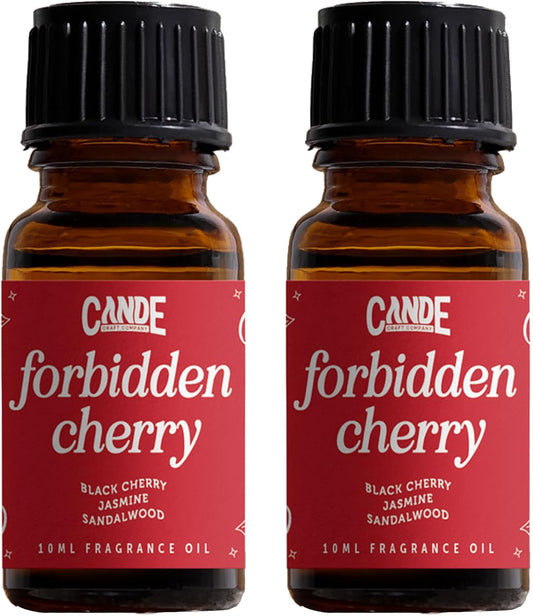 CANDECraftCo Premium Fragrance Oil – Diffuser Oils Fragrances Scented for Home, Candle Soap Making Supplies, Aromatherapy Blends for House (0.34 Fl Oz) (2-Pack, Forbidden Cherry)