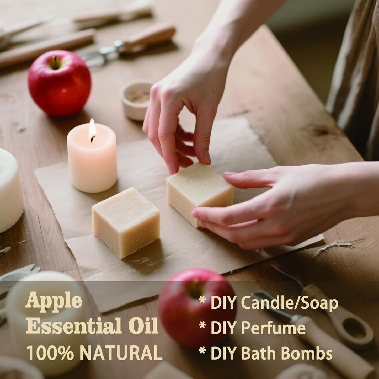 Apple Fragrance Oil-Apple Essential Oil 16.33oz (490ml)-100% Pure Natural Scent for Diffusers, Candles, Soap Making & Aromatherapy-Relaxing Home & Gift Essential Oil for Bath, Massage