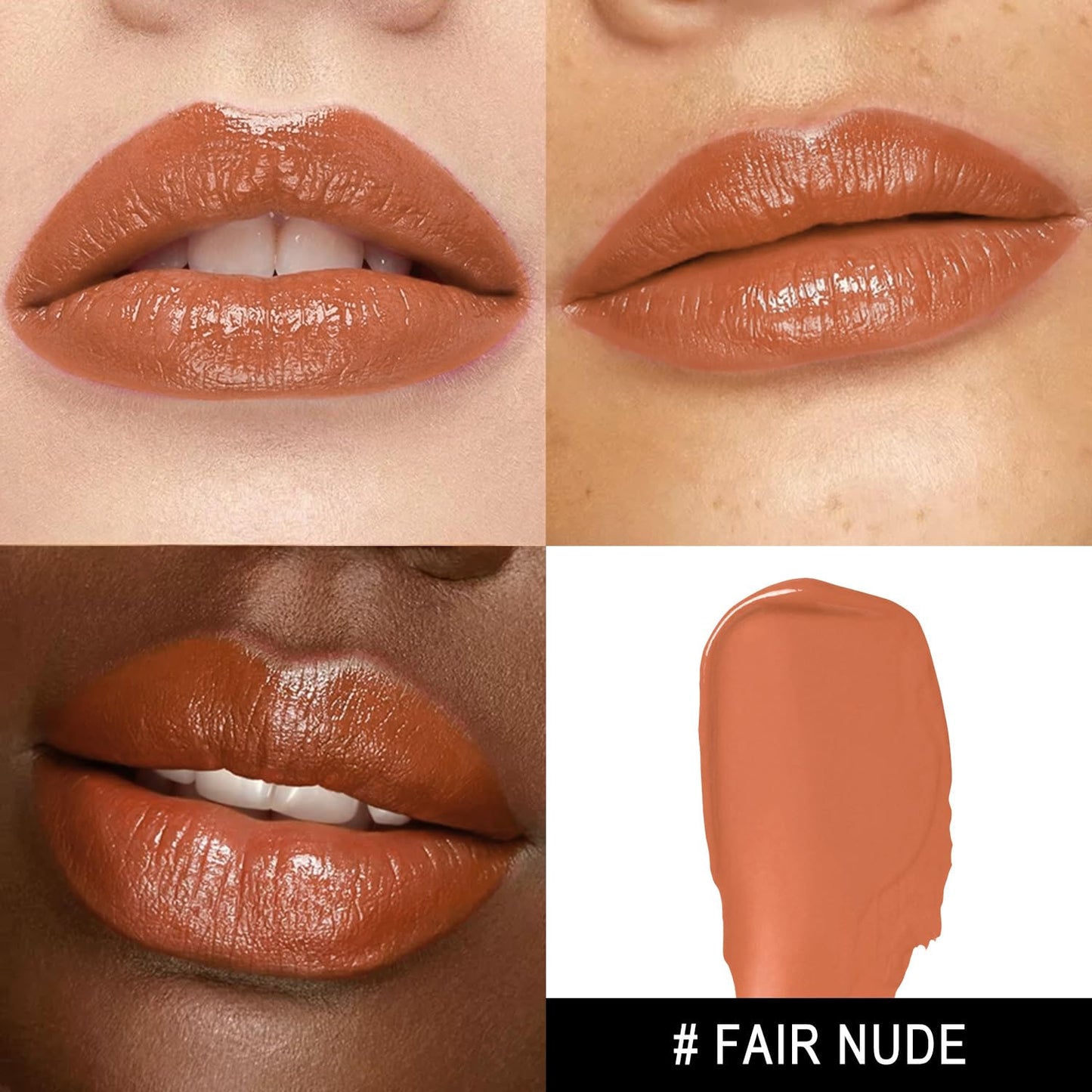 MAKI YIKA Moisture Nude Lipstick for Women Hydrated Tinted Lip Balm for Dry Cracked Lips Weightless Glossy Lip Color Juicy Finish,MA064 Fair Nude