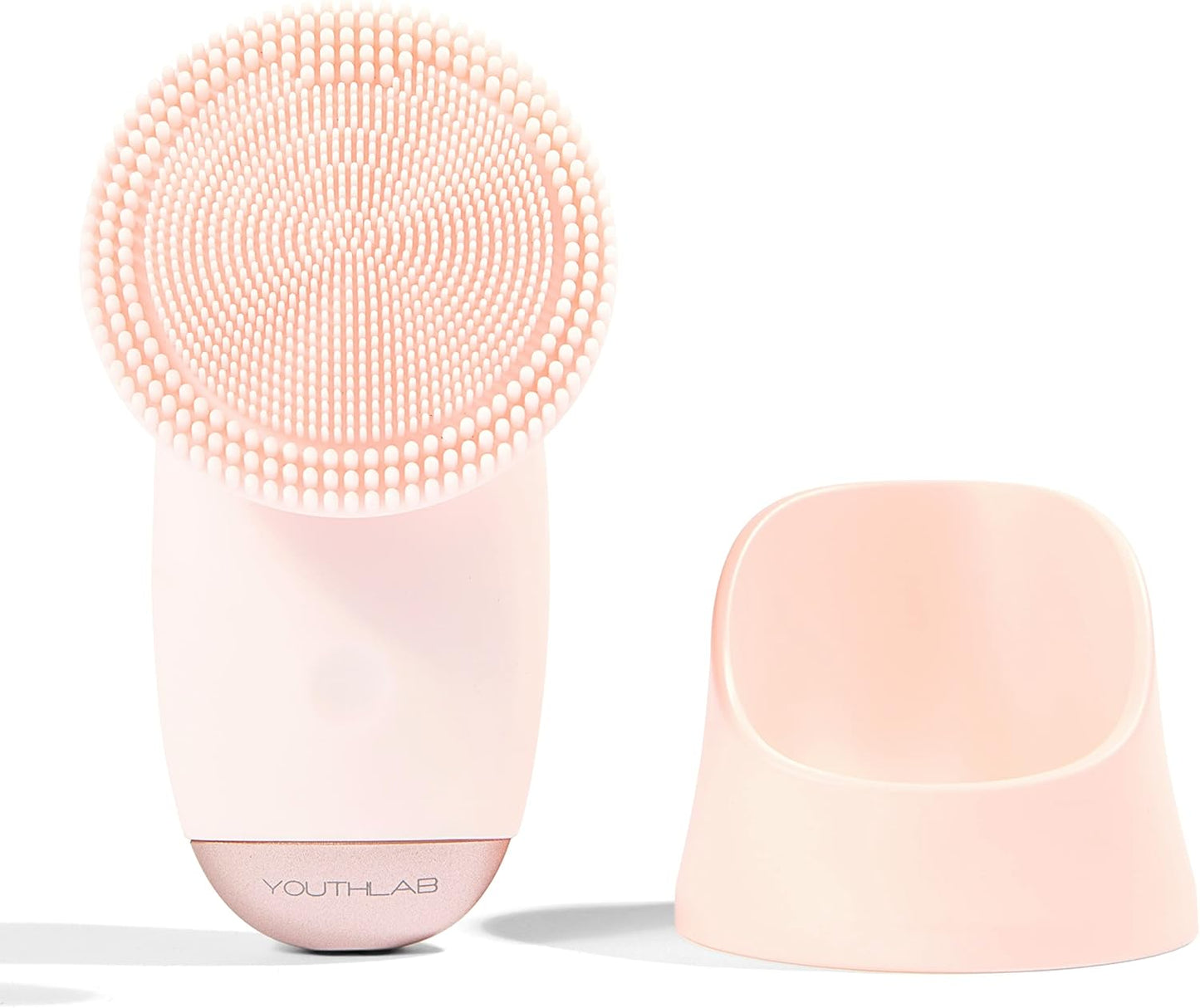 SoniGlow Silicone Facial Cleansing Brush – Electric Vibrating Skincare Scrubber Tool for Deep Pore Cleansing, Gentle Massage, Makeup Removal, Waterproof and Rechargeable (Pink)
