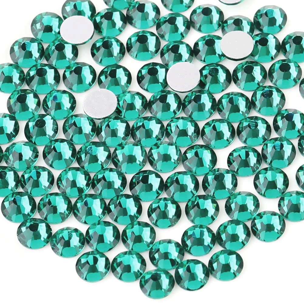 beadsland Flat Back Crystal Rhinestones Round Gems, Blue Zircon (3.8-4.0mm) SS16/1440pcs