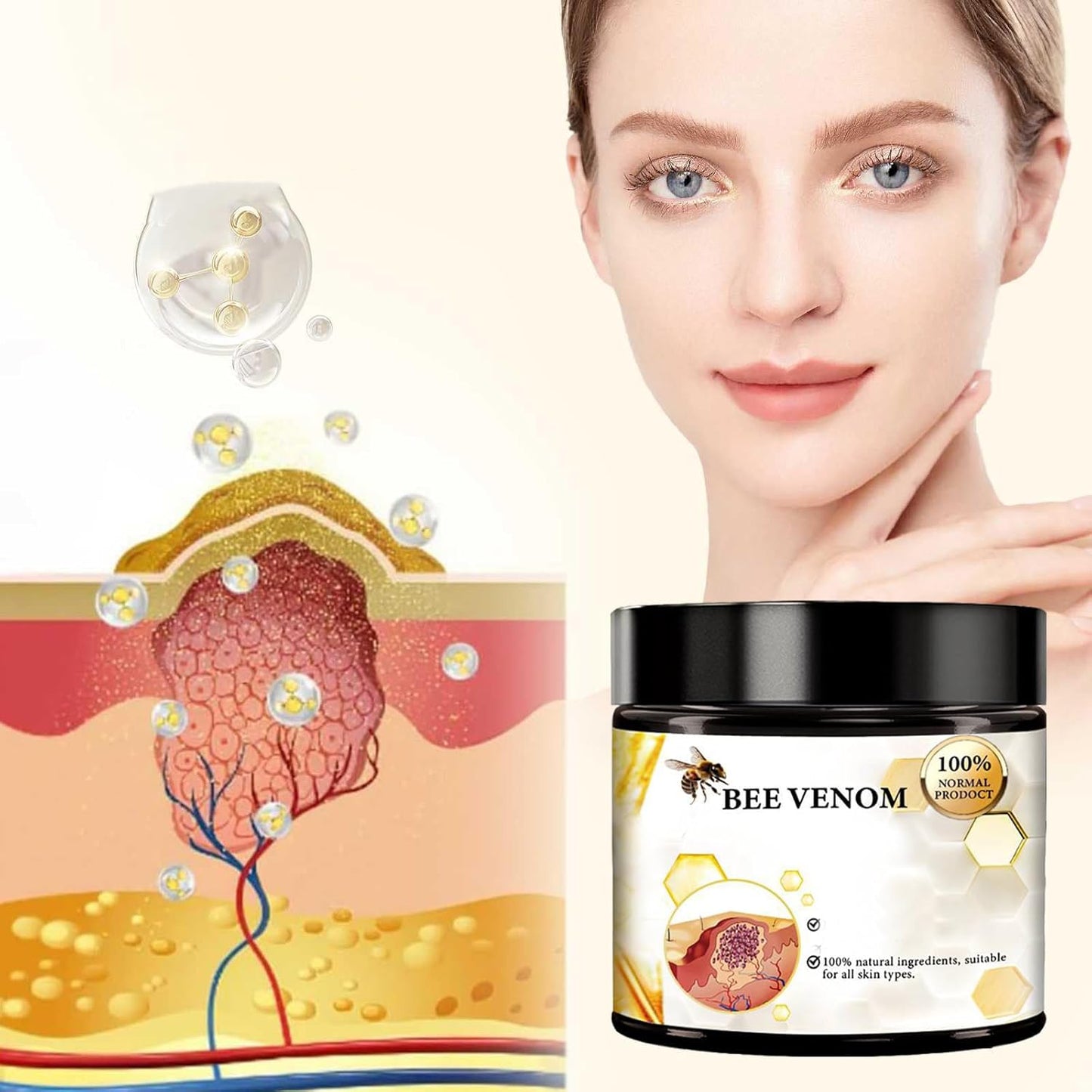 2Pcs Bee Venom Cream, New Professional Bee Venom Repair Cream, Bee Venom Cream for All Parts of The Body