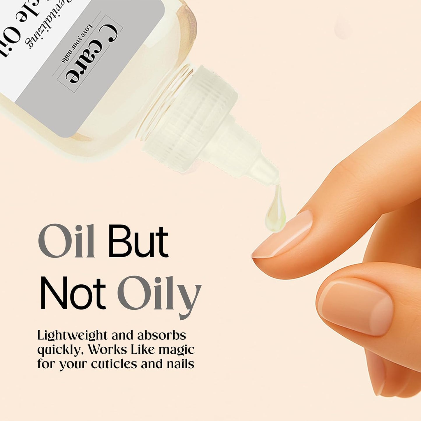 C CARE Fragrance-Free Cuticle Oil For Nails - Repairs Cuticles Overnight - Moisturizes and Strengthens Nails and Cuticles - 8 oz