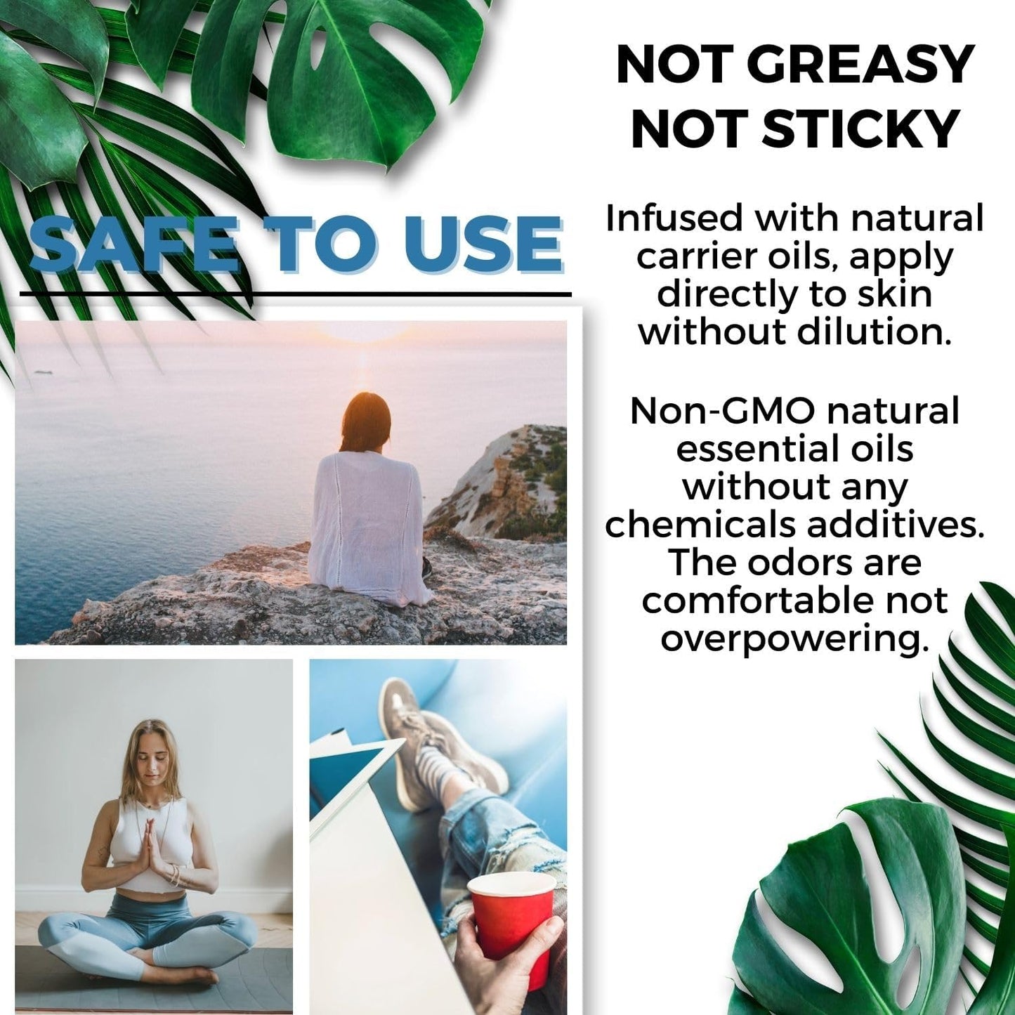 Benatu Essential Oil Roll On Set (Dream, Lavender, Chamomile), Aromatherapy Roller for Massage, Body Skin Care, Home - Natural Fragrance Gift for Women and Men