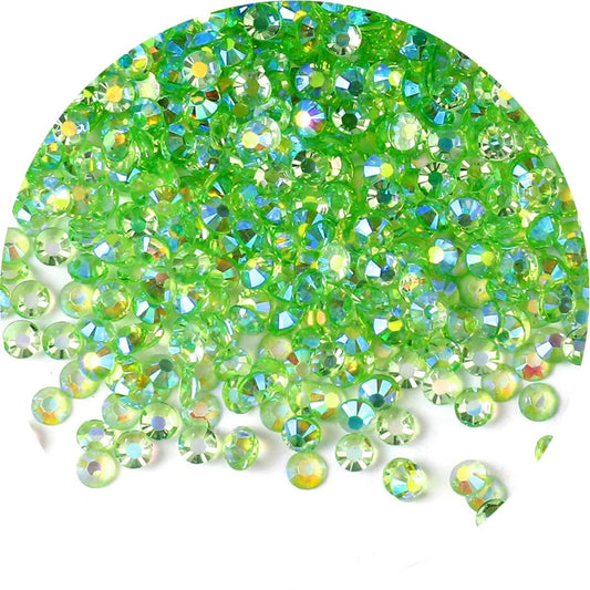 1440 Pcs SS20 5mm AB Flatback Rhinestones for Nails Art Crafts Transparent Glitter Round Gems Crystals DIY Clothes Shoes(Clear Light Green AB)
