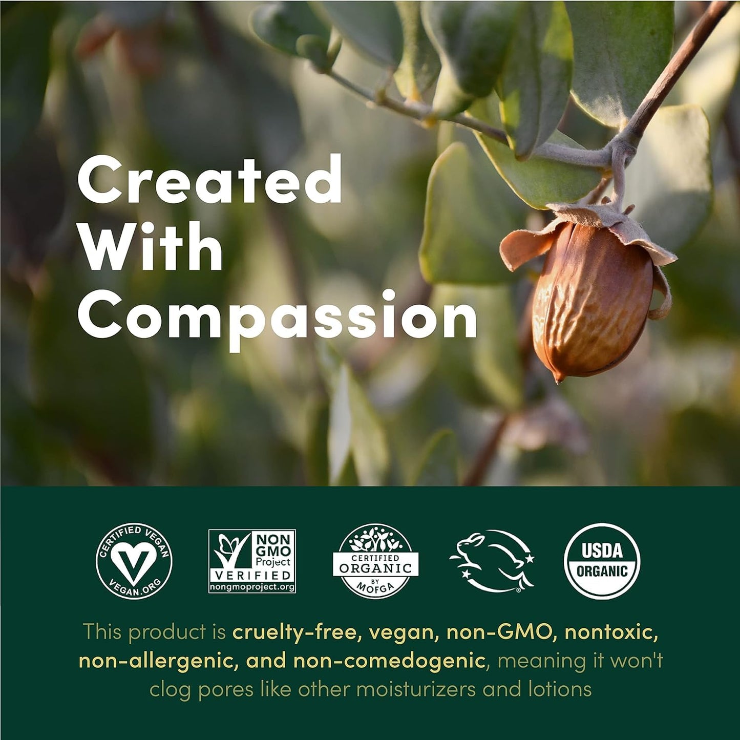 HobaCare Unrefined Organic Jojoba Oil for Skin Care, Hair, Beard, Scalp Massage - 100% Pure Carrier Oil for Perfume or Soap Making - Natural, Vegan, Cruelty-Free, Hexane-Free, Long Shelf Life (32 oz)