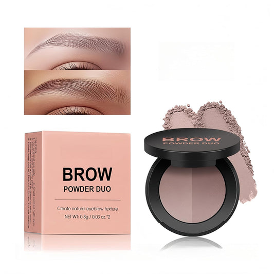 MAEPEOR Brow Powder Duo 6 Colors Natural Smooth Eyebrow Powder Professional Brow Contour Palette for Filler Defined & Sculpt (04 Ash Brown)