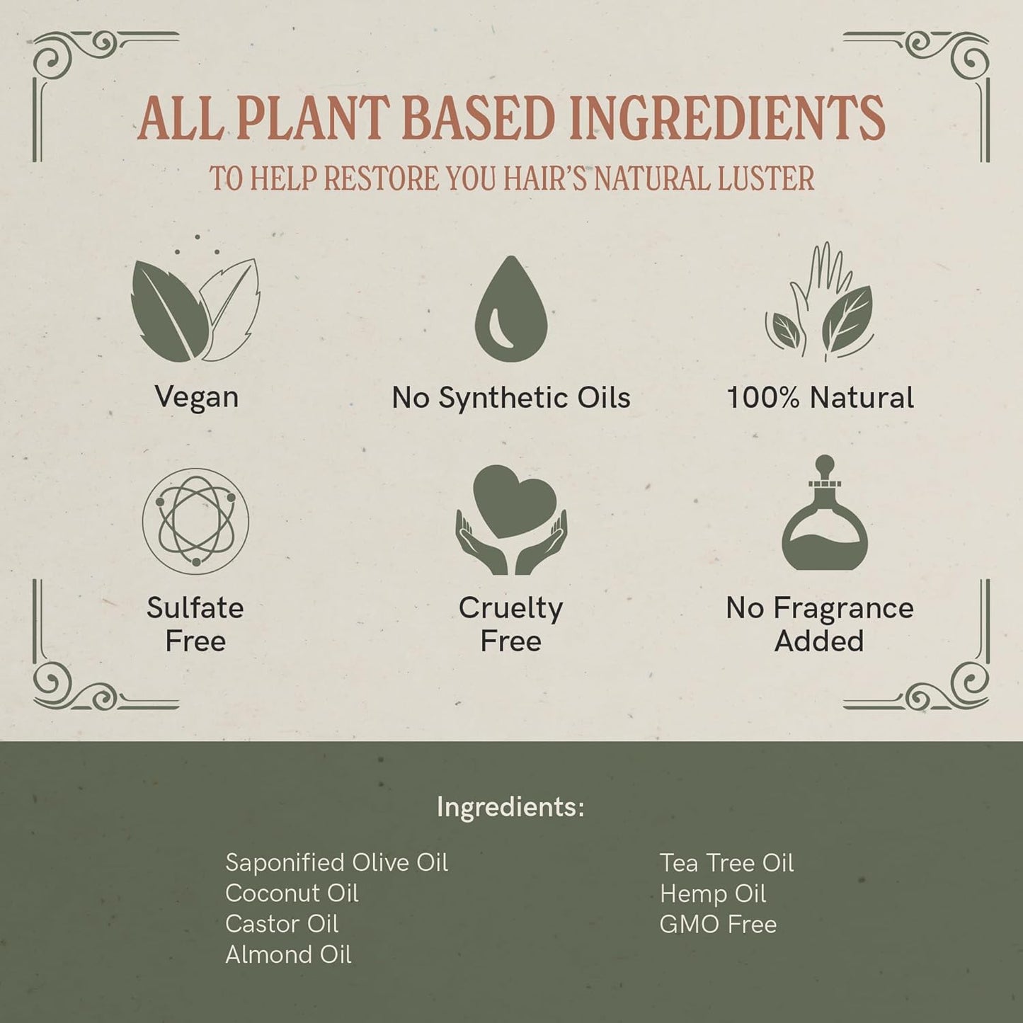 J·R·LIGGETT'S Shampoo Bar - Tea Tree Formula, All Natural Solid Shampoo Bar for Hair with Coconut Oil & Almond Oil, Sulfate Free, GMO Free, Fragrance-Free, Managing Scalp Conditions, 3.5 oz - 1 Pack