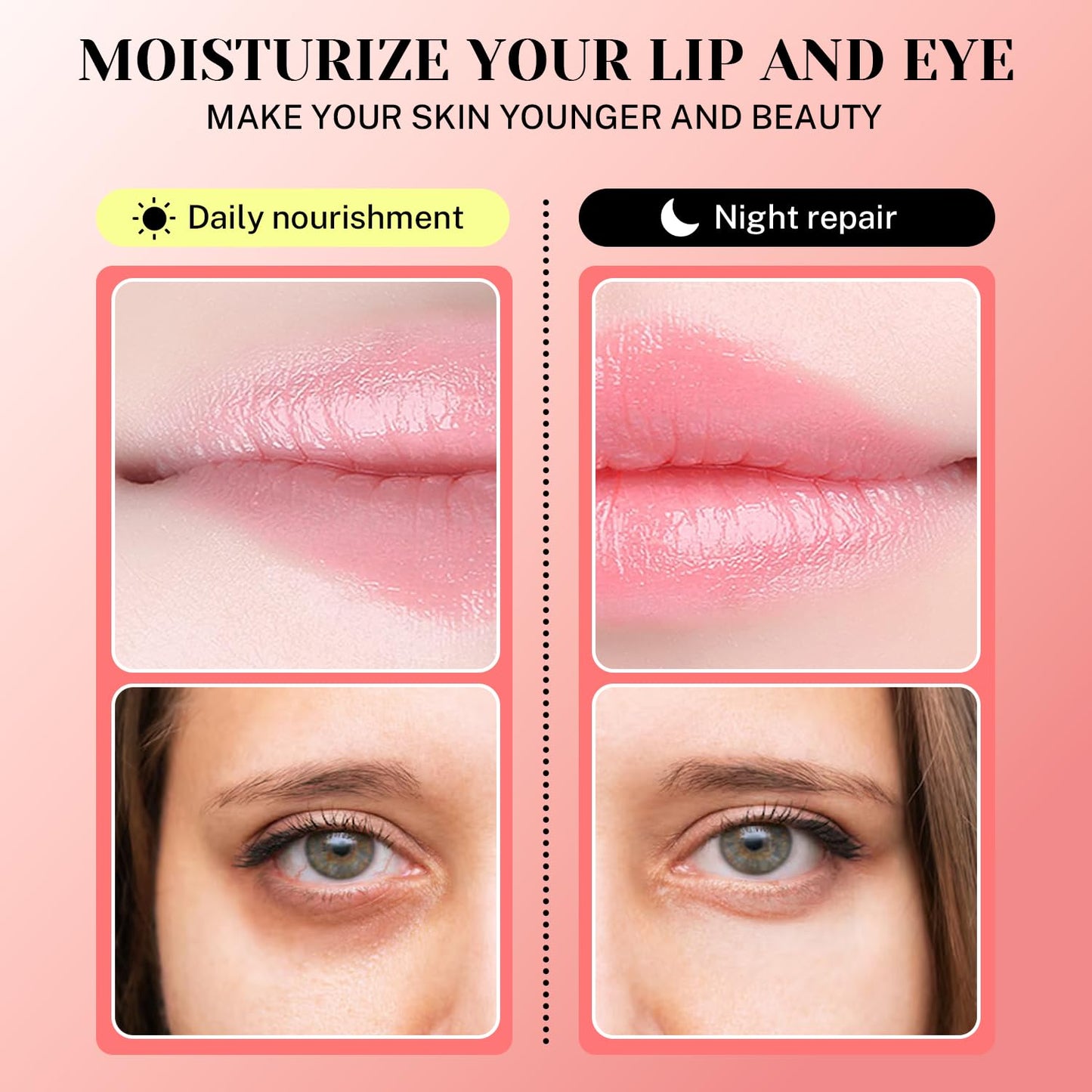 40 Pairs Lip Masks & Eye Masks, 24K Gold Crystal Gel Collagen Eye Pads, Under Eye Patches for Puffy Eyes, Dark Circles, Bachelorette Party Favors, Bridesmaid Gifts, Wrinkles and Fine Lines