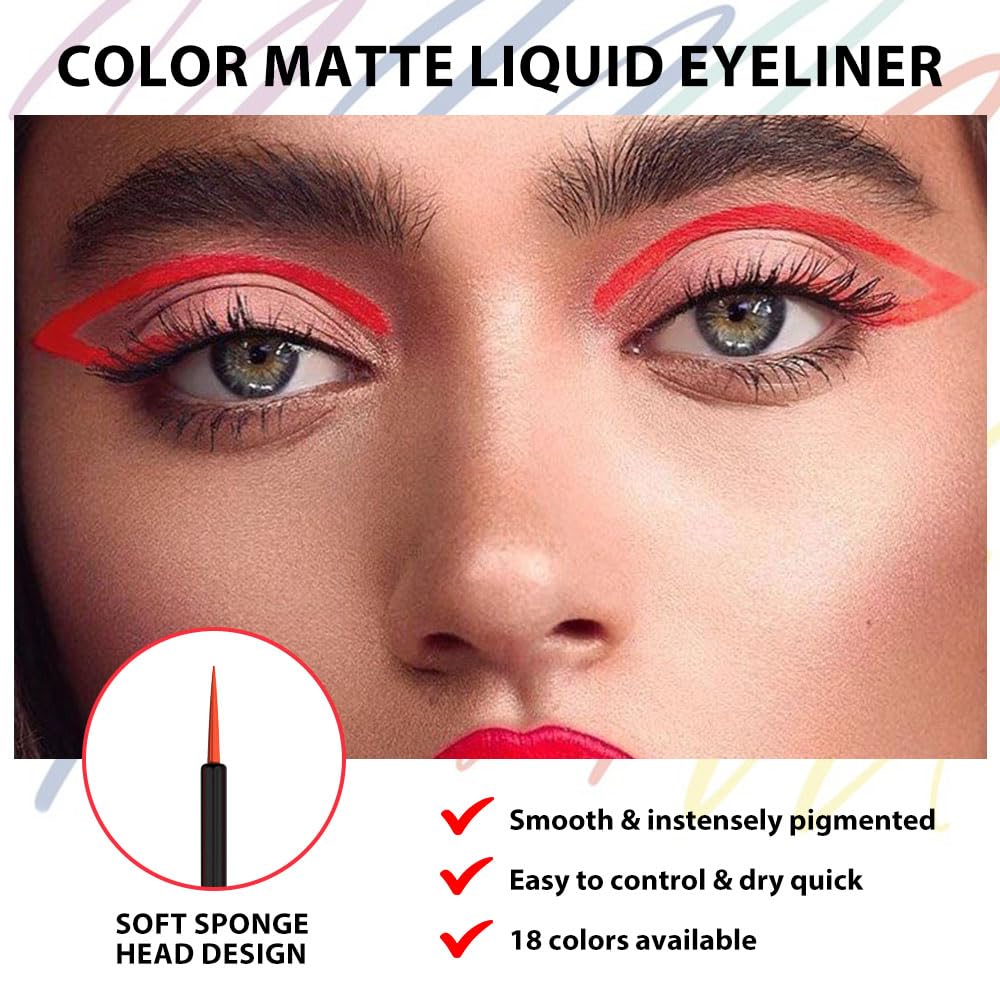 evpct 1Pcs Tomato Liquid Eyeliner Makeup Waterproof Tomato Eye Liners for Women, Eyes Wing Eyeliner Stamps Shapes Colored Eyeliner delineador de ojos a prueba de agua contra el agua blanco para ojos