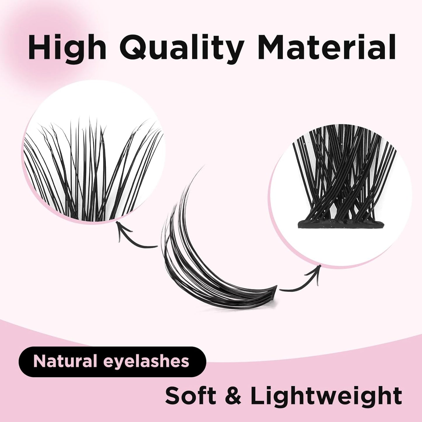 Lash Clusters kit 9-16mm DIY Lash Extension Kit 280 30D D Curl Lash Clusters 0.07D Natural Individual Lashes Clusters False Eyelashes Wispy Eye Lash Kits Extensions Kit