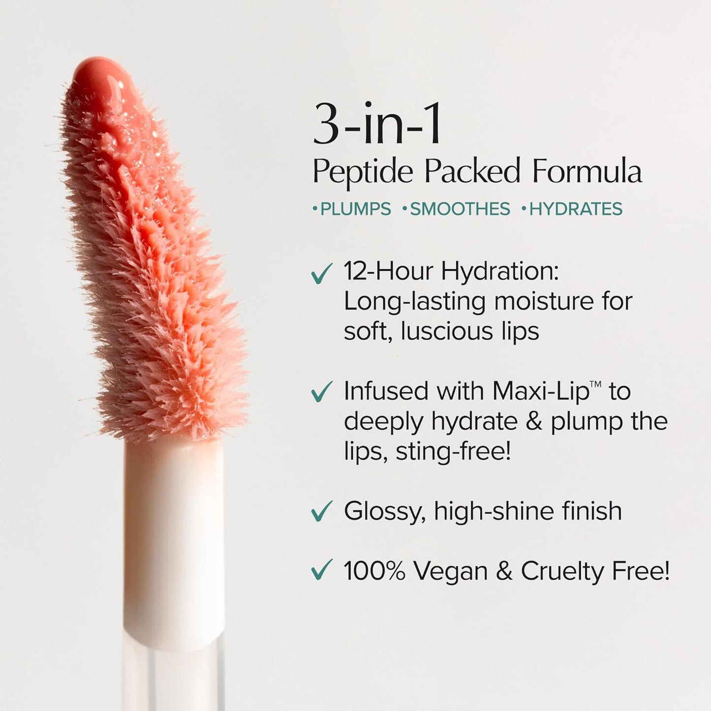 Thrive Causemetics Sheer Strength Lip Plumping Peptide Gloss, Lip Plumper with Vitamin E, Peptides, Plumps, Smooths & Hydrates Lips, High Shine, Vegan & Cruelty Free, Kackie (Mocha)