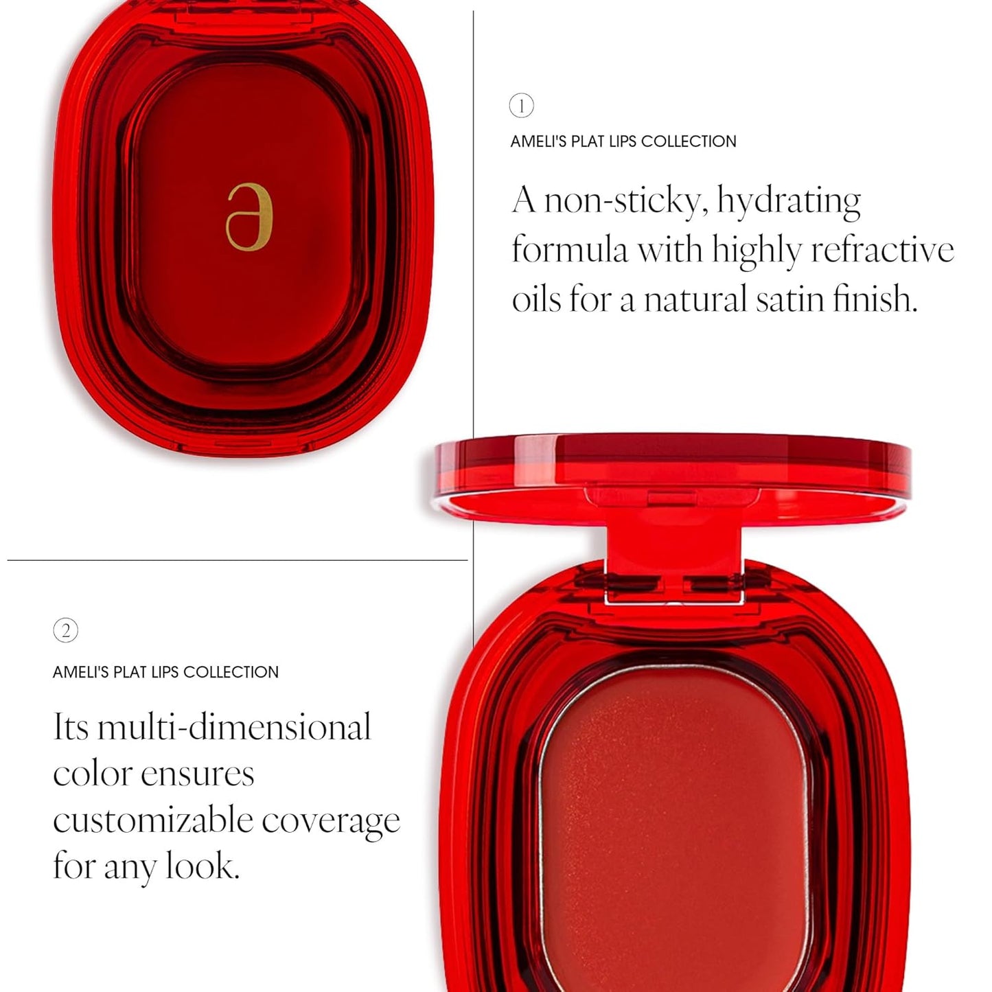 PLAT LIPS 931 CRAZY PERSIMMON, Lip & Cheek, Lightweight, Naturally Dewy+ Glowy Finish, Blendable & Buildable Formula (1.2g, 0.003 oz.)