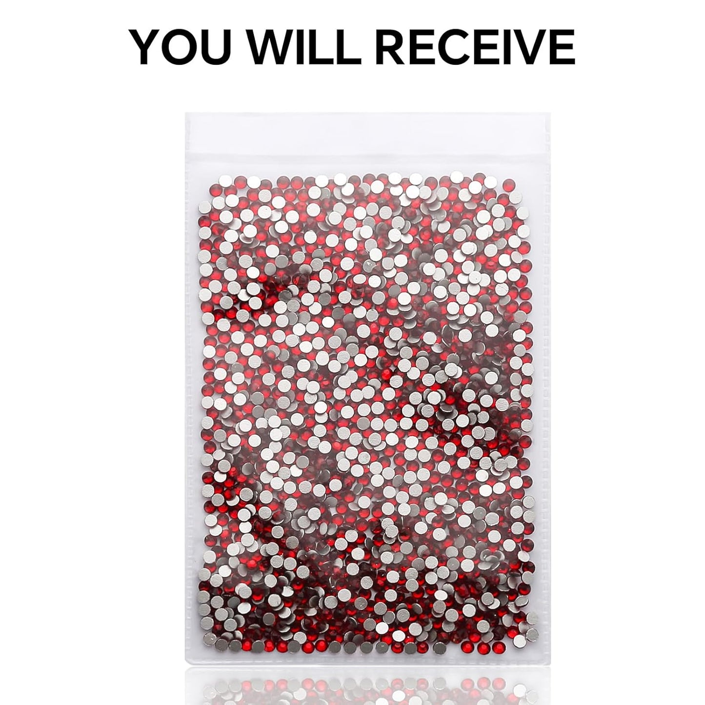 1440Pcs Siam Crystal Rhinestones,Glass Flatback Rhinestones Small Gemstones for Nail Face Makeup Art Crafts Clothes Decoration -(SS10,2.8mm,Siam)