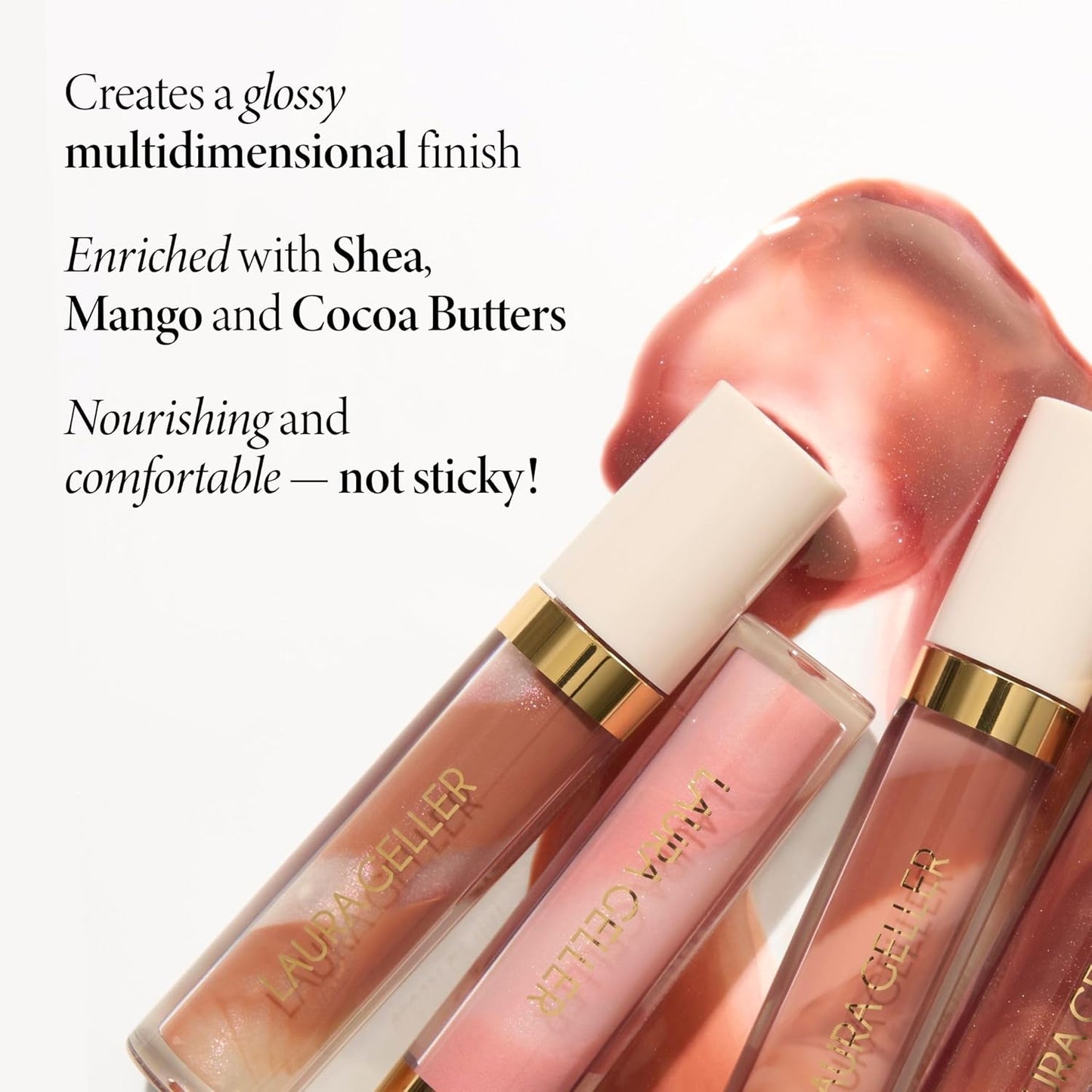 LAURA GELLER NEW YORK Italian Marble Glossy Lip Tint - Moisturizing Lip Gloss - Enriched with Shea, Mango and Cocoa Butters (04 Old Fashioned)