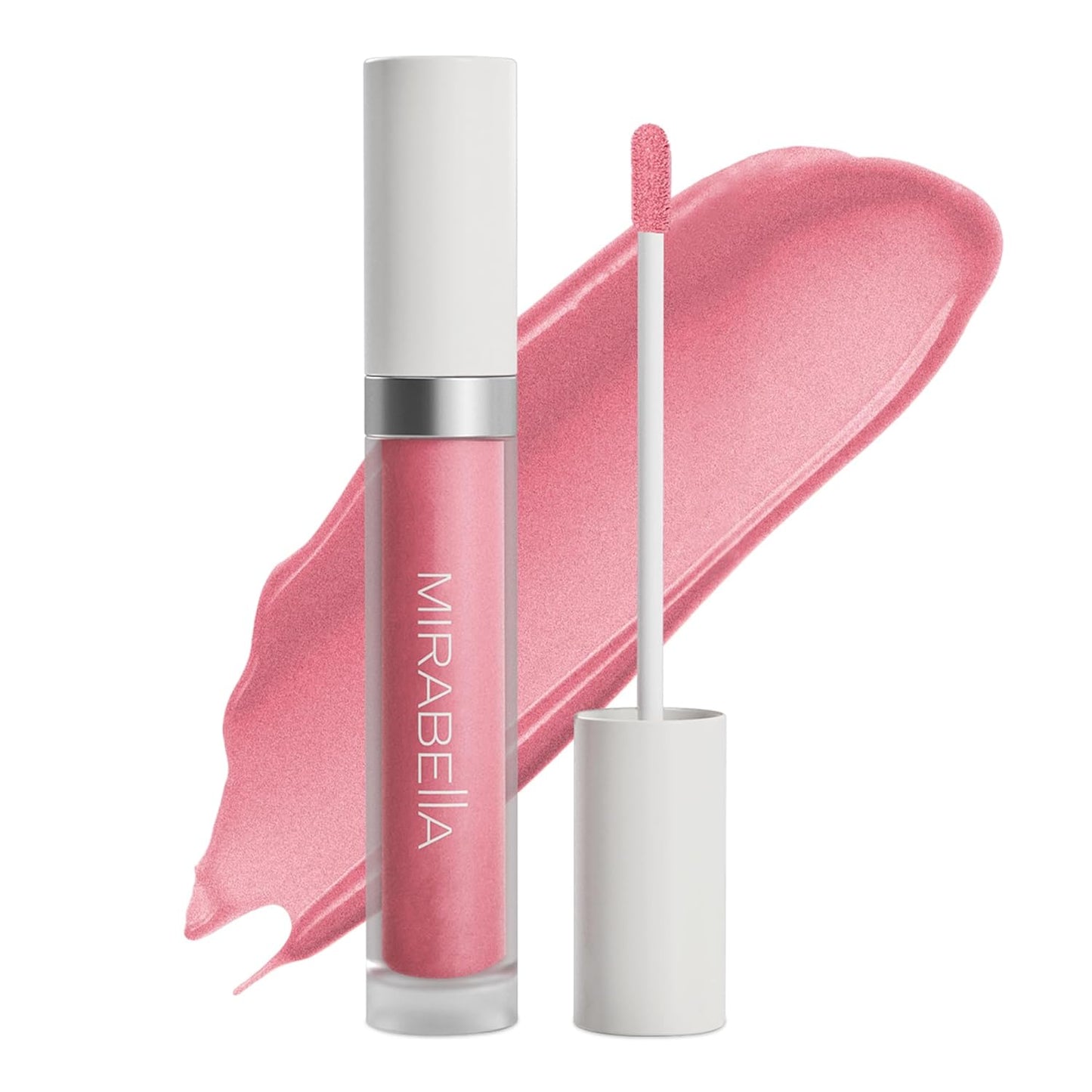 Mirabella Luxe Advanced Lip Gloss, Hydrating Non-Sticky High-Shine Lip Gloss for Women, Infused with Vitamin E & Jojoba Oil, Long-Lasting & Cruelty-Free - Posh (Rosy Pink)