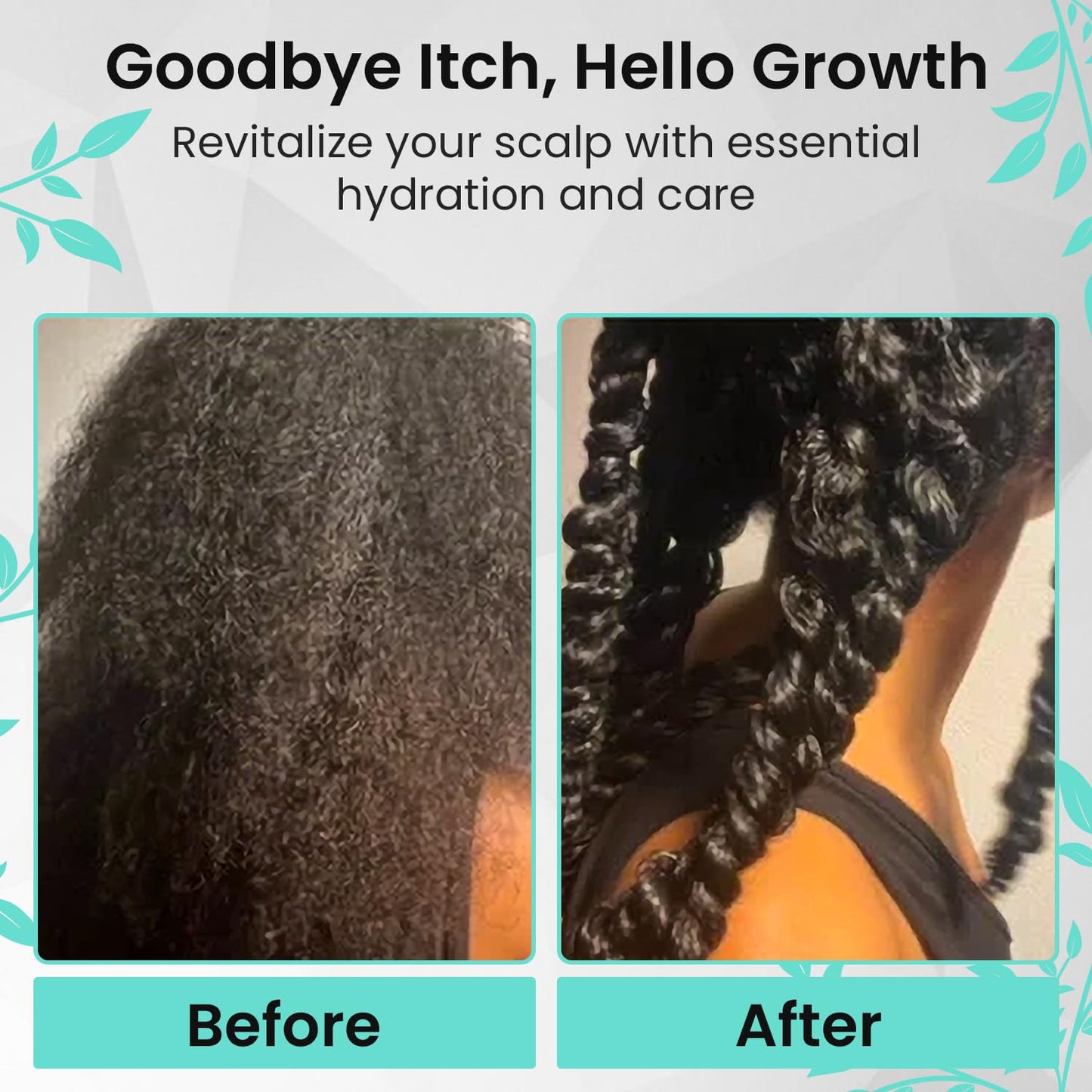 Hair Growth Oil for Curly, Coarse & Afro Hair – Sulfate Free Scalp for Hair Growth – Oil with Coconut, Rosemary & Peppermint – Kumquat Scented