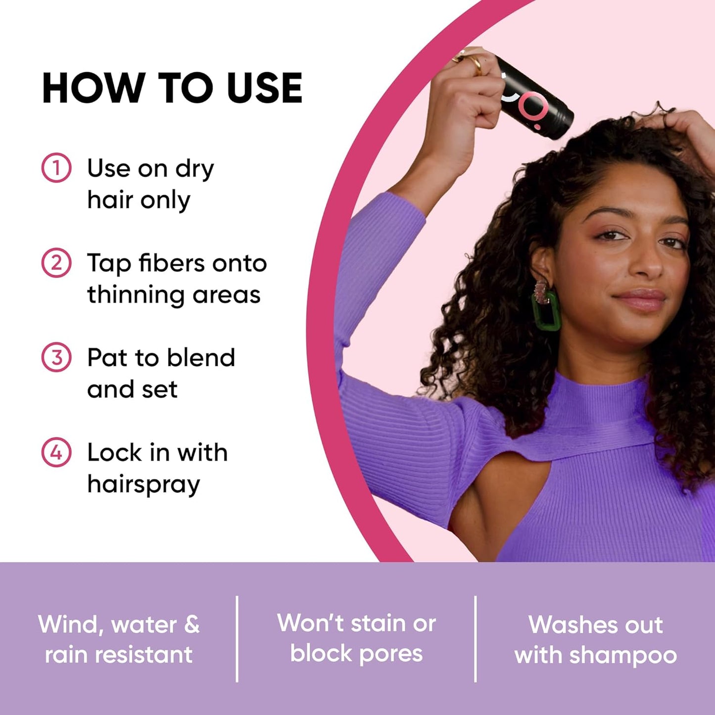 GBG Hair Fibers for Thinning Hair & Bald Spots (Medium Brown) - 25g Bottle - Conceals Hair Loss - Instant Cover Up & Volume in 30 Seconds, Hair Powder for Women & Men - Cruelty Free