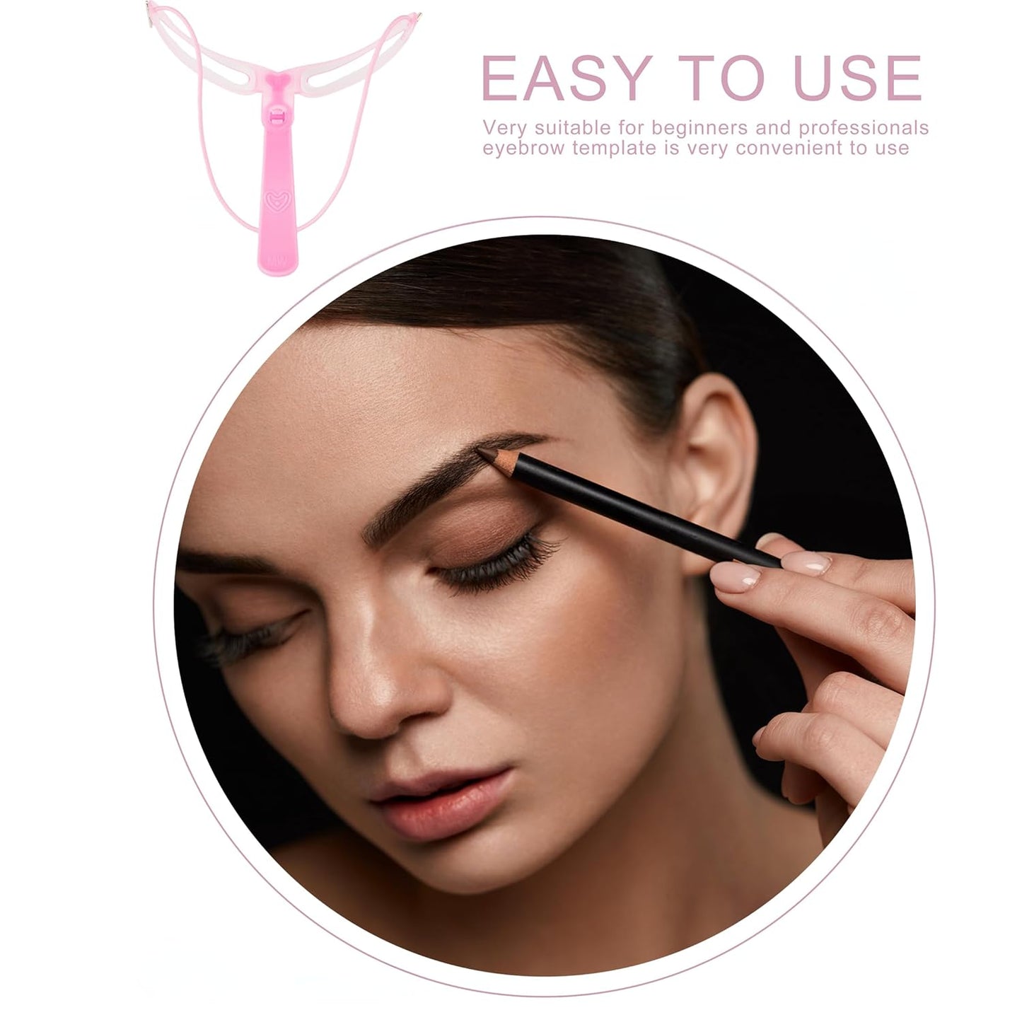 8-Style Eyebrow Shaping Kit, Eyebrow Stencils, Washable Reusable Drawing Guide Card with Handle and Strap, for Women's Beauty and Personal Care