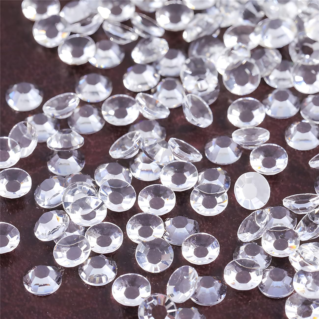 Flatback Rhinestones Round Gems for Nails Art and Crafts 1250Pcs SS20 5mm Glitter Crystals Stone DIY Bags Clothes Shoes (Transparent White)