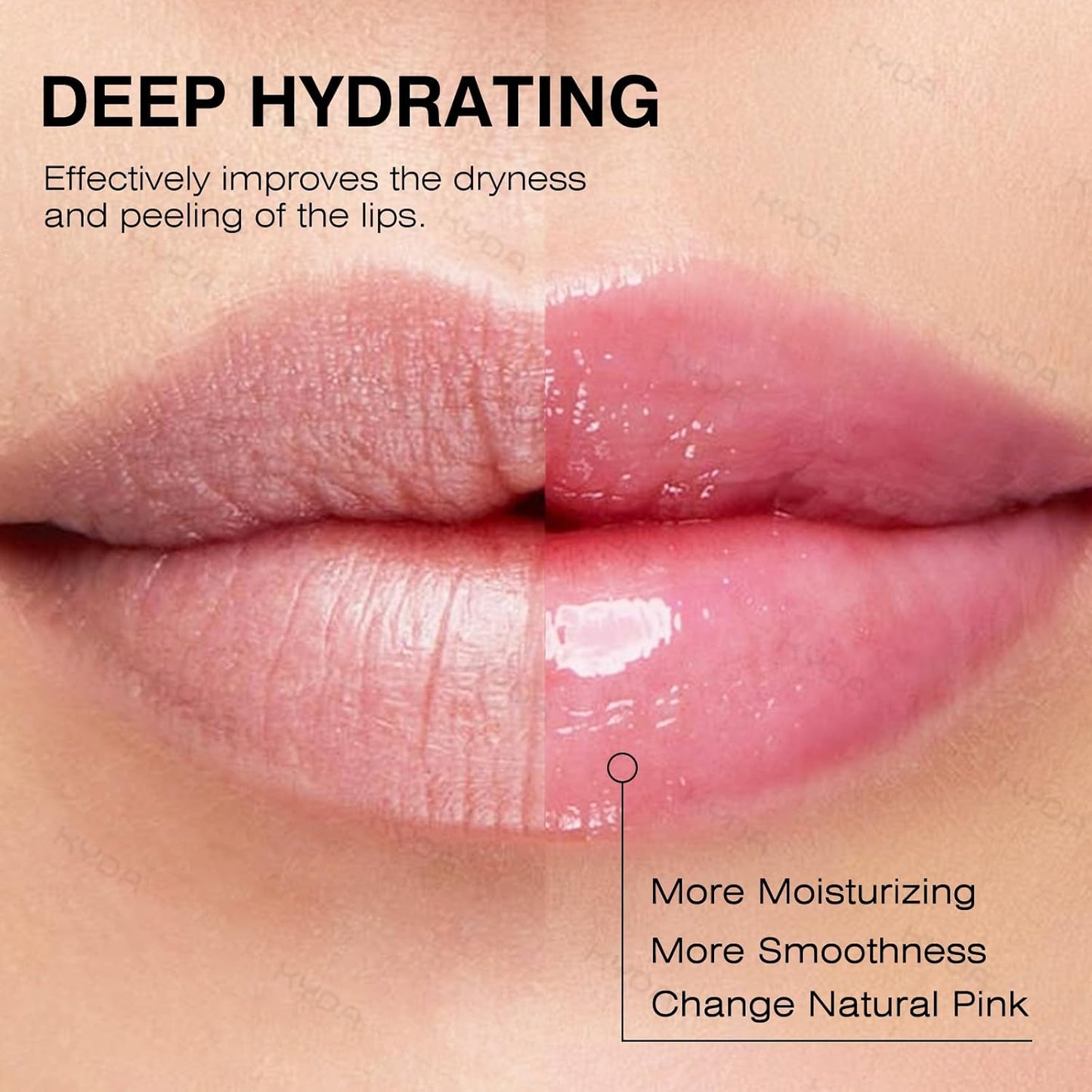 KYDA Transferproof Color Changing Lipstick with Gold Flakes, Changes from Clear to Sheer Pink, Moisturizing Tinted Lip Balm, Deep Nourishment, PH Changing Lipstick, Glossy Shine Lip Balm