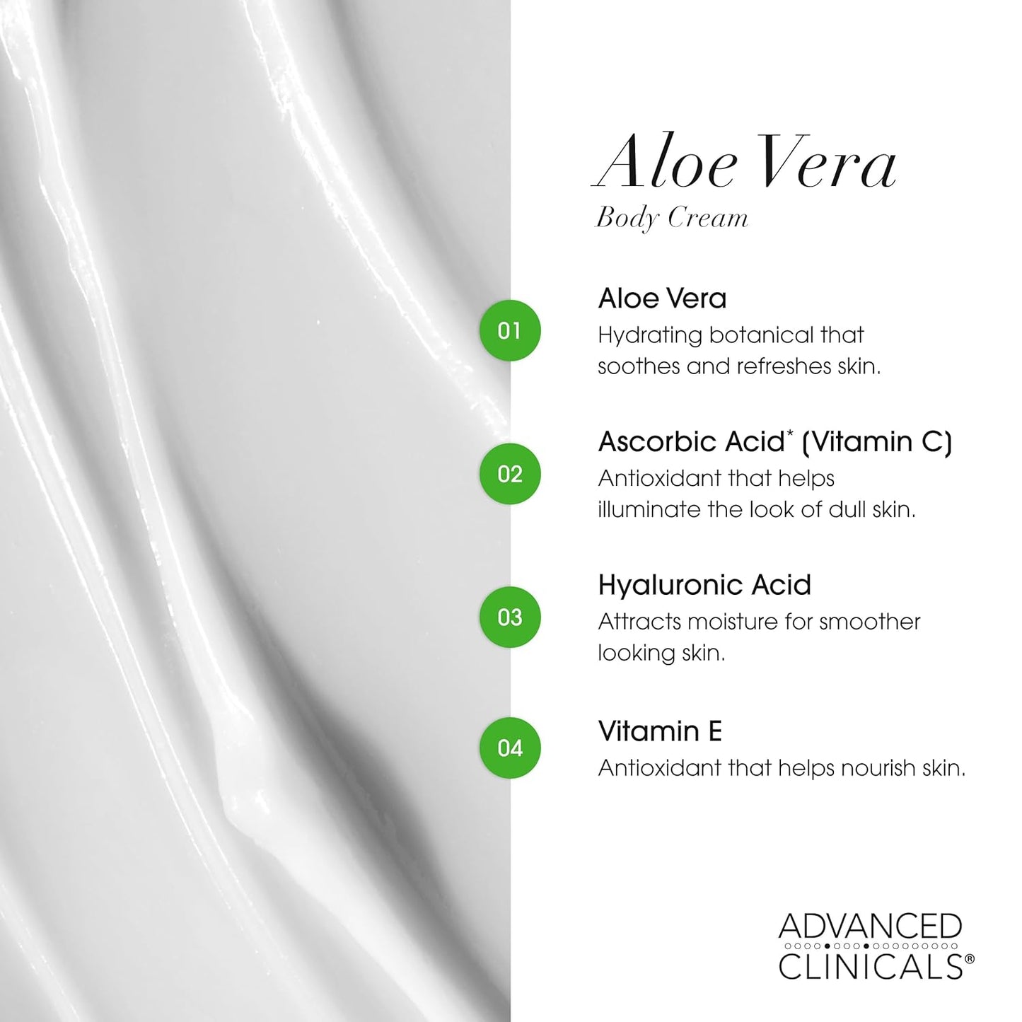 Advanced Clinicals Aloe Vera Lotion Skin Care Relief | Vitamin E Infused Hyaluronic Acid Moisturizer & Vitamin C Body Lotion For Women & Men Helps Improve Look Of Extremely Dry Skin, 16 Ounce, 2-Pack