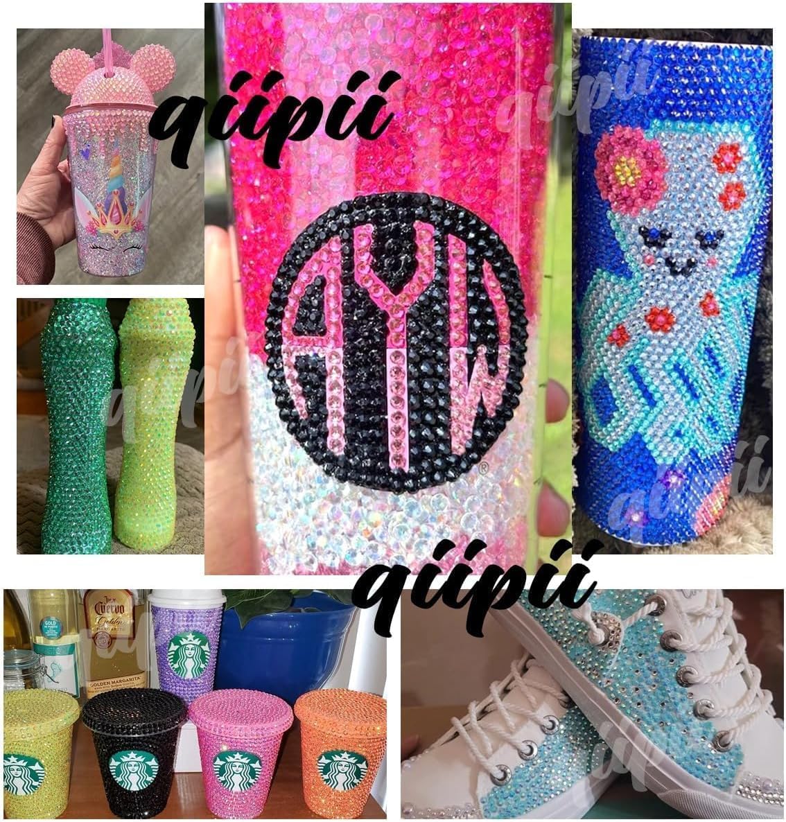 16000PCS Emerald Green Crystal Resin Rhinestones for Crafting Dark Green Flatback Stones 3mm 4mm 5mm Non-Hotfix Diamonds Crystals Gems Charms for Nails Face Eyes Makeup Tumblers Bottles Crafts Clothes