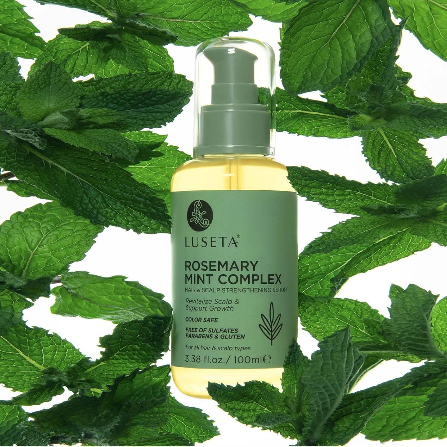 Luseta Rosemary Oil for Hair Growth - Strengthening and Moisturizing Formula for Thinning, Damaged Hair and Split Ends - Color Safe (3.38oz)