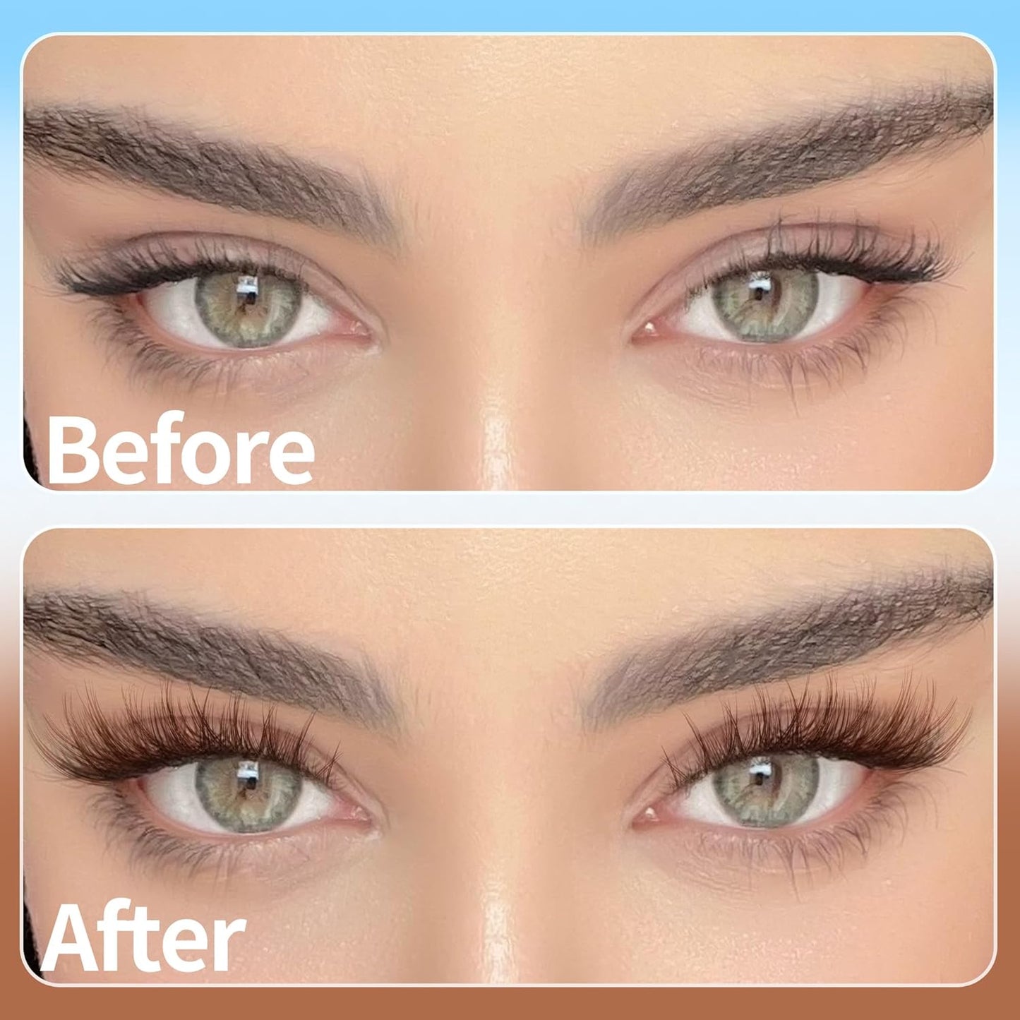 Brown Lash Clusters Kit Natural Eyelash Clusters Fluffy Lash Extension Kit Wispy Eyelash Extension Kit Matte Brown Cluster Eyelash Extensions 8-16mm Individual Lashes Clusters by TNFVLONEINS