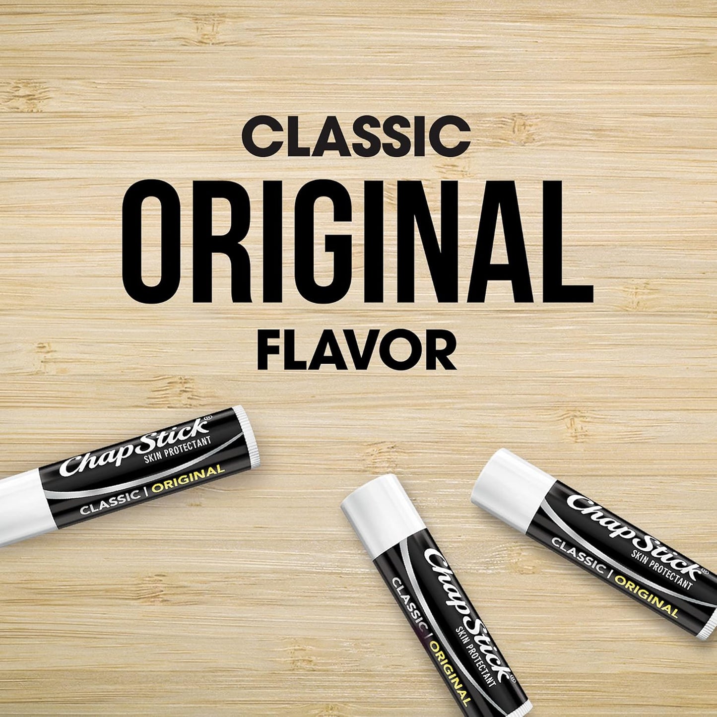 ChapStick Lip Care Bundle – Classic Collection 3-Pack with Spearmint, Cherry & Strawberry ChapStick + Classic Original Lip Balm, 0.15 Oz Ea (5 Piece Set)