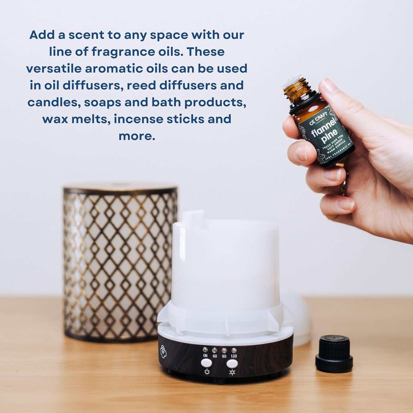 CANDECraftCo Premium Fragrance Oil – Diffuser Oils Fragrances Scented for Home, Candle Soap Making Supplies, Aromatherapy Blends for House (0.34 Fl Oz) (2-Pack, White Driftwood)