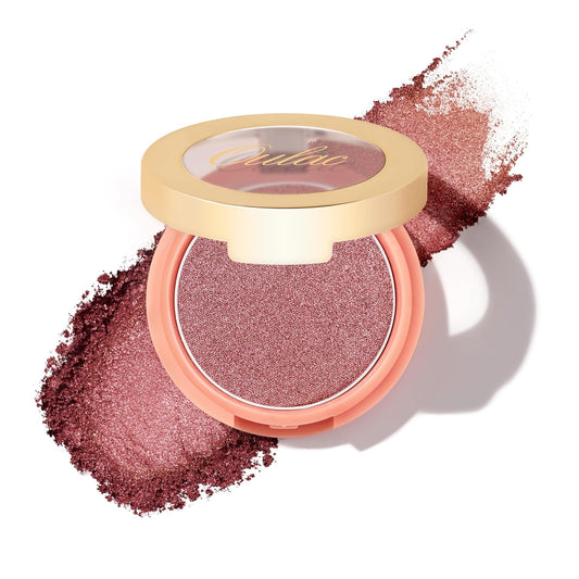 Oulac Shimmer Blush Cheek| 2 in 1 Powdery Blush & Highlighter | Pigmented&Blendable | Shape & Highlight Face| Vegan & Cruelty-Free | 4.8g F01 Love Attraction