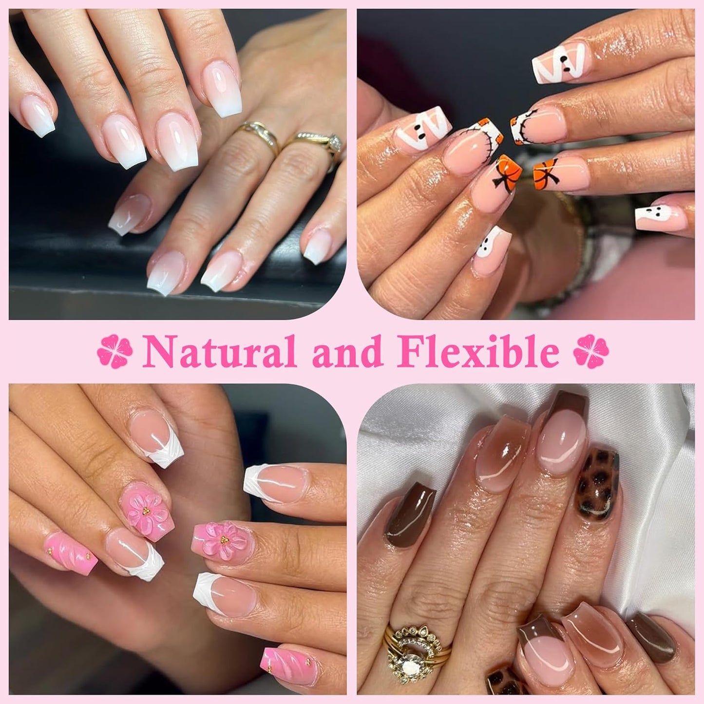 Extra Short Nail Tips: 504pcs Pre-shaped Half-matte Coffin Short Nails, 12 Sizes XS Clear Full Cover Fake Nails Soft Gelly Ballerina Press on Gel Nail Tips for Extension