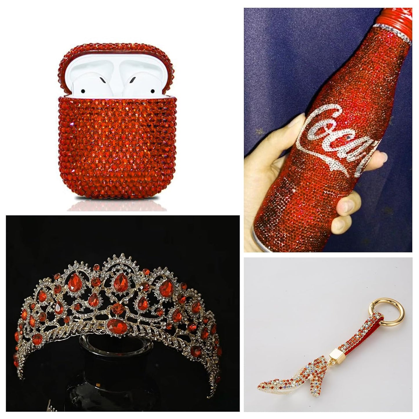 1440Pcs Blaze Crystal Rhinestones,Glass Flatback Rhinestones Gemstones Mini for Nail Face Makeup Art Crafts Clothes Decoration -(SS4,1.6mm,Blaze)