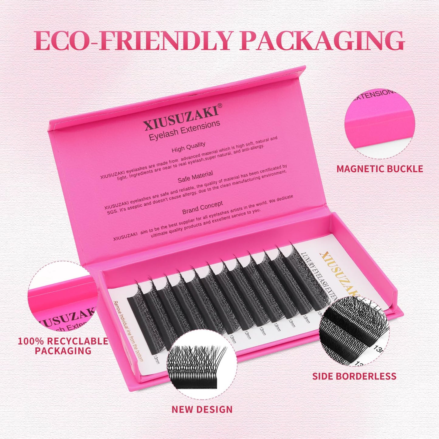 Lash Extensions Double Tips 3D Eyelash Extensions W Shape 0.07mm Thickness D Curl 11mm Premade Fans Easy Fan Volume Matte Black Crisscross Eyelashes(W-3D-Double Tips-0.07-D,11mm)