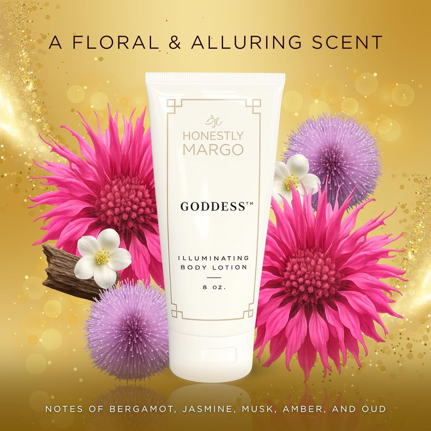 Goddess Illuminating Body Lotion (6 Oz) – Alluring Luxury Women’s Fragrances, Subtle Golden Shimmer for a Soft Body Glow, Nourish Hydrating Lotion with Natural Fruit Oils and Extracts