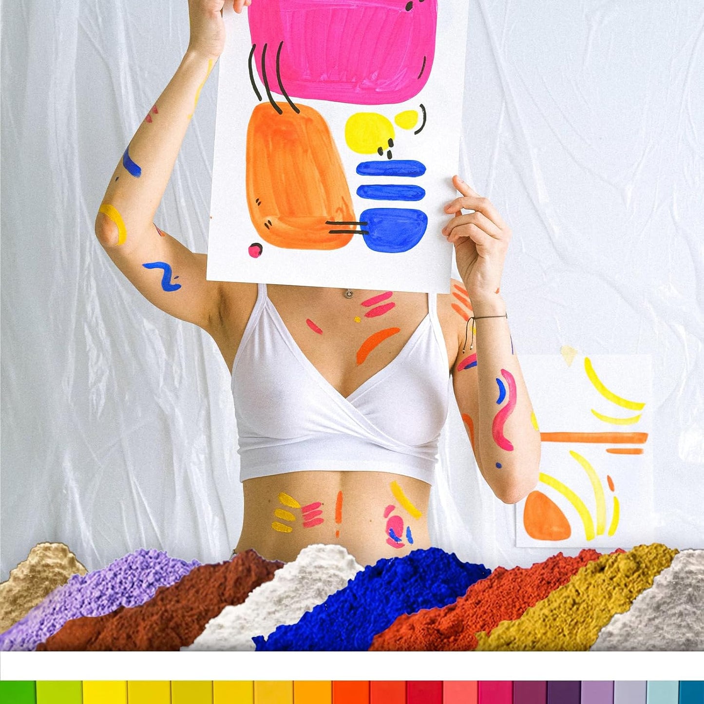 T-MILES 8-color Natural Cosmetics Pigment Set for DIY Eye Shadow Brow Powder Pressed Powder Sunscreen